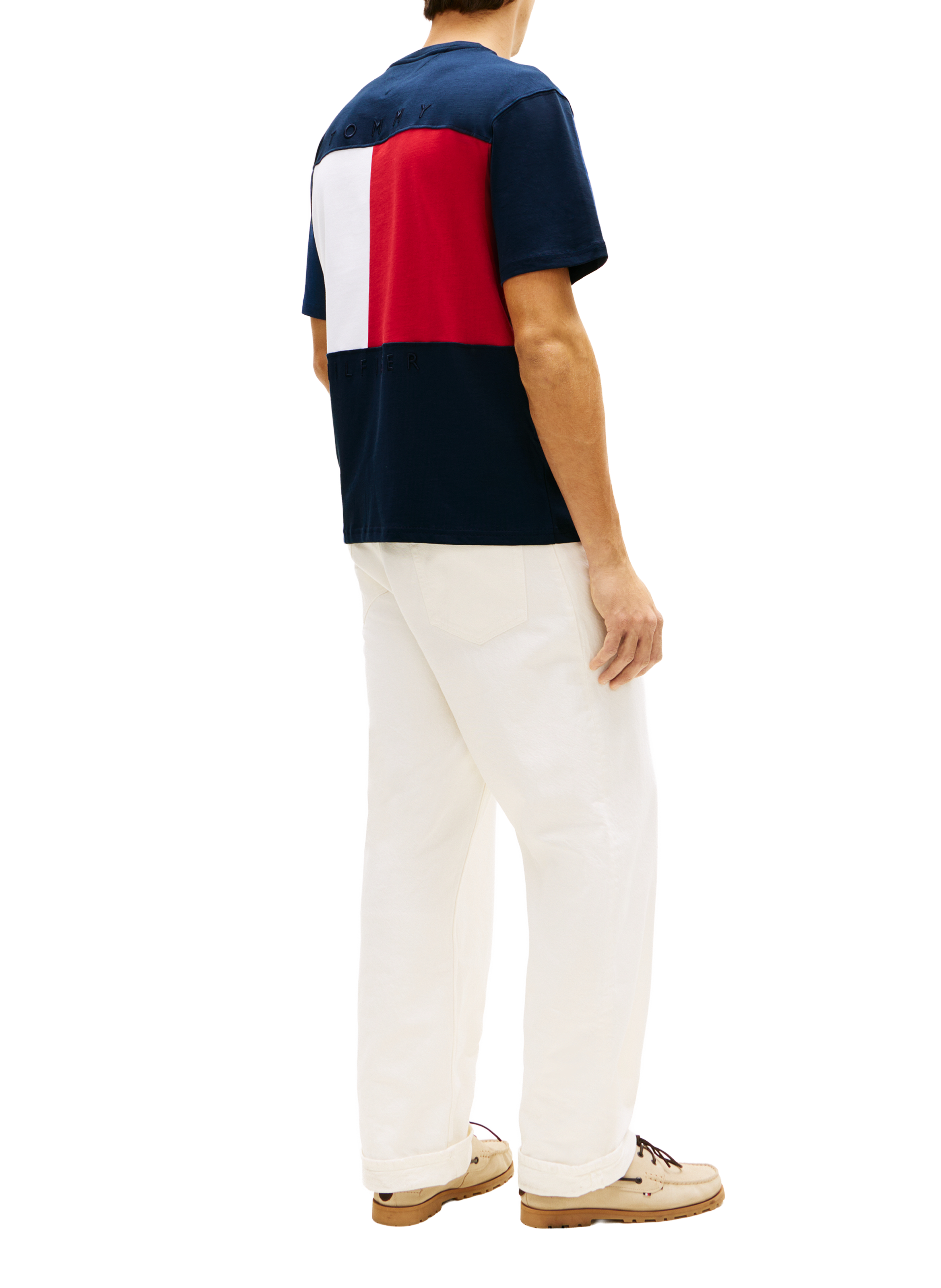 Straight-fit cotton T-shirt TOMMY HILFIGER Blue