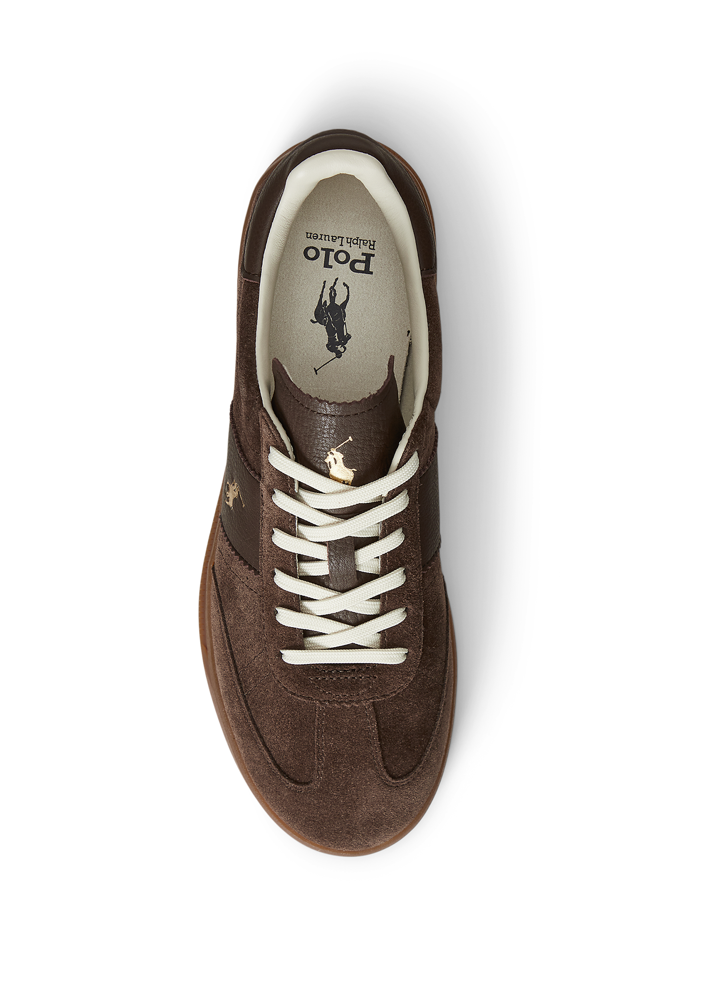Low-top sneakers in suede cow leather POLO RALPH LAUREN Brown