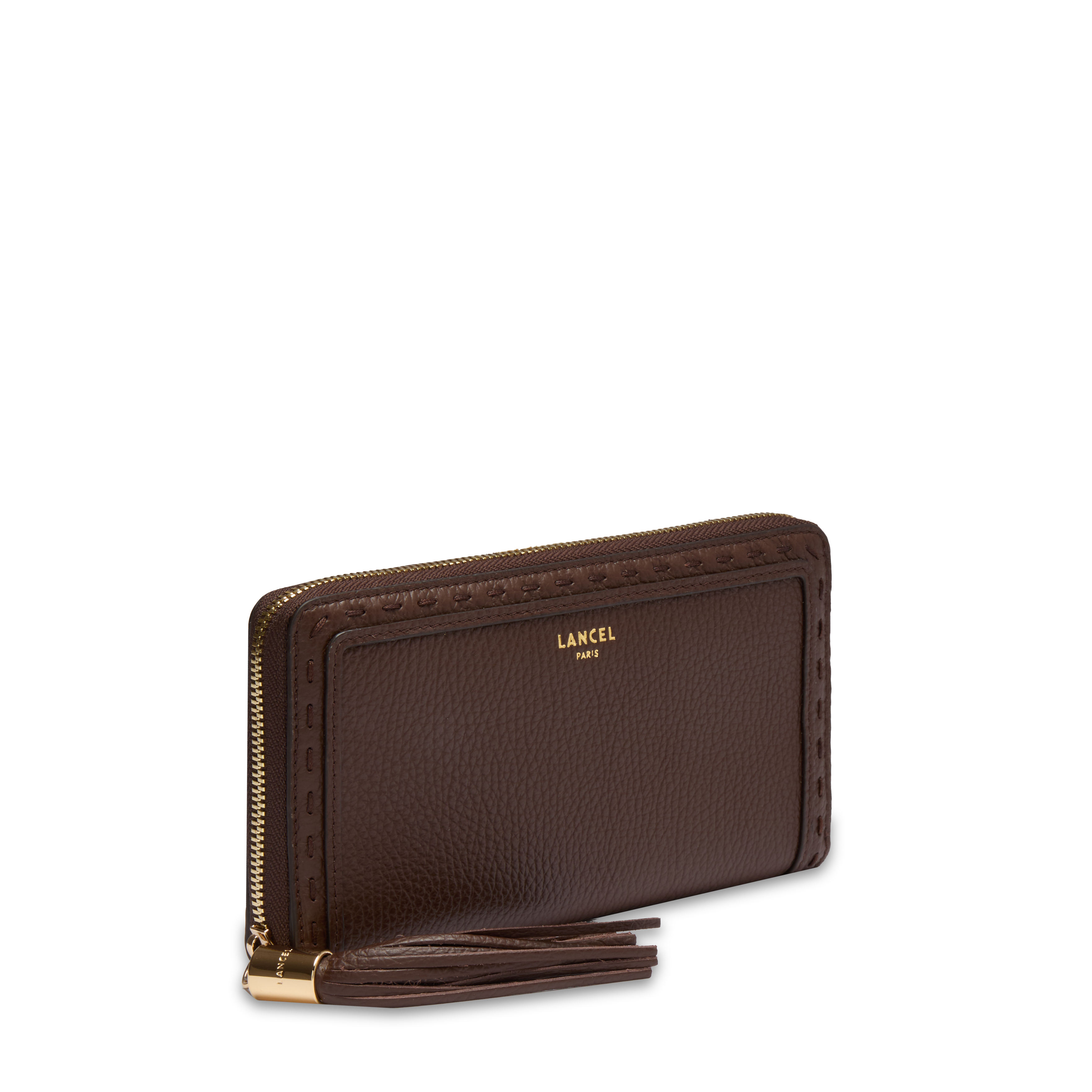 Portefeuille long zippé premier flirt de lancel en cuir LANCEL Marron