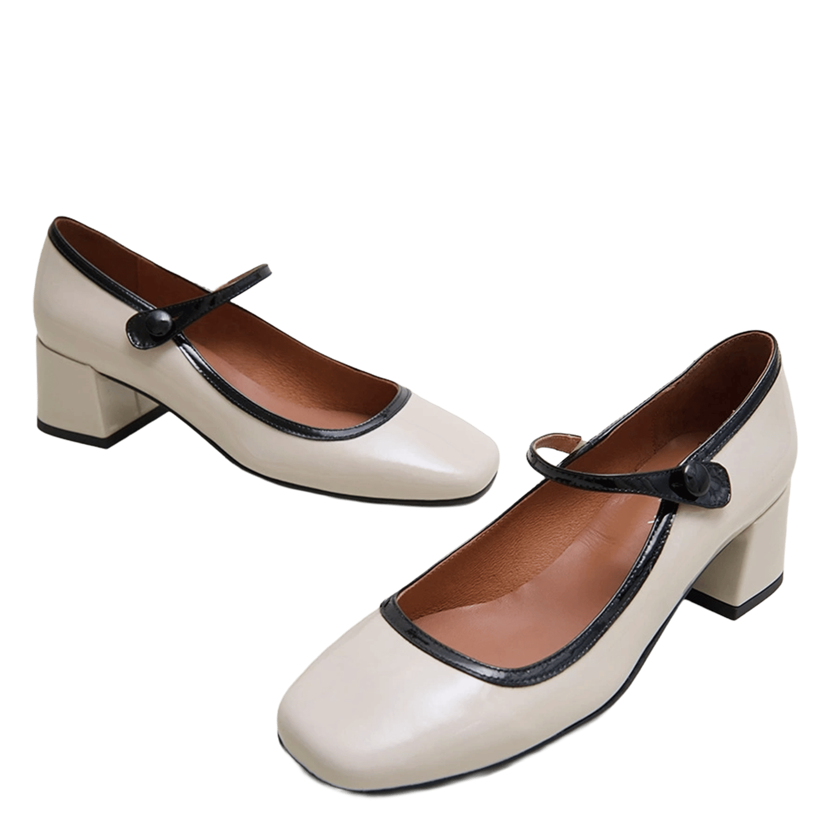 Escarpins en cuir vernis donzai JONAK Beige