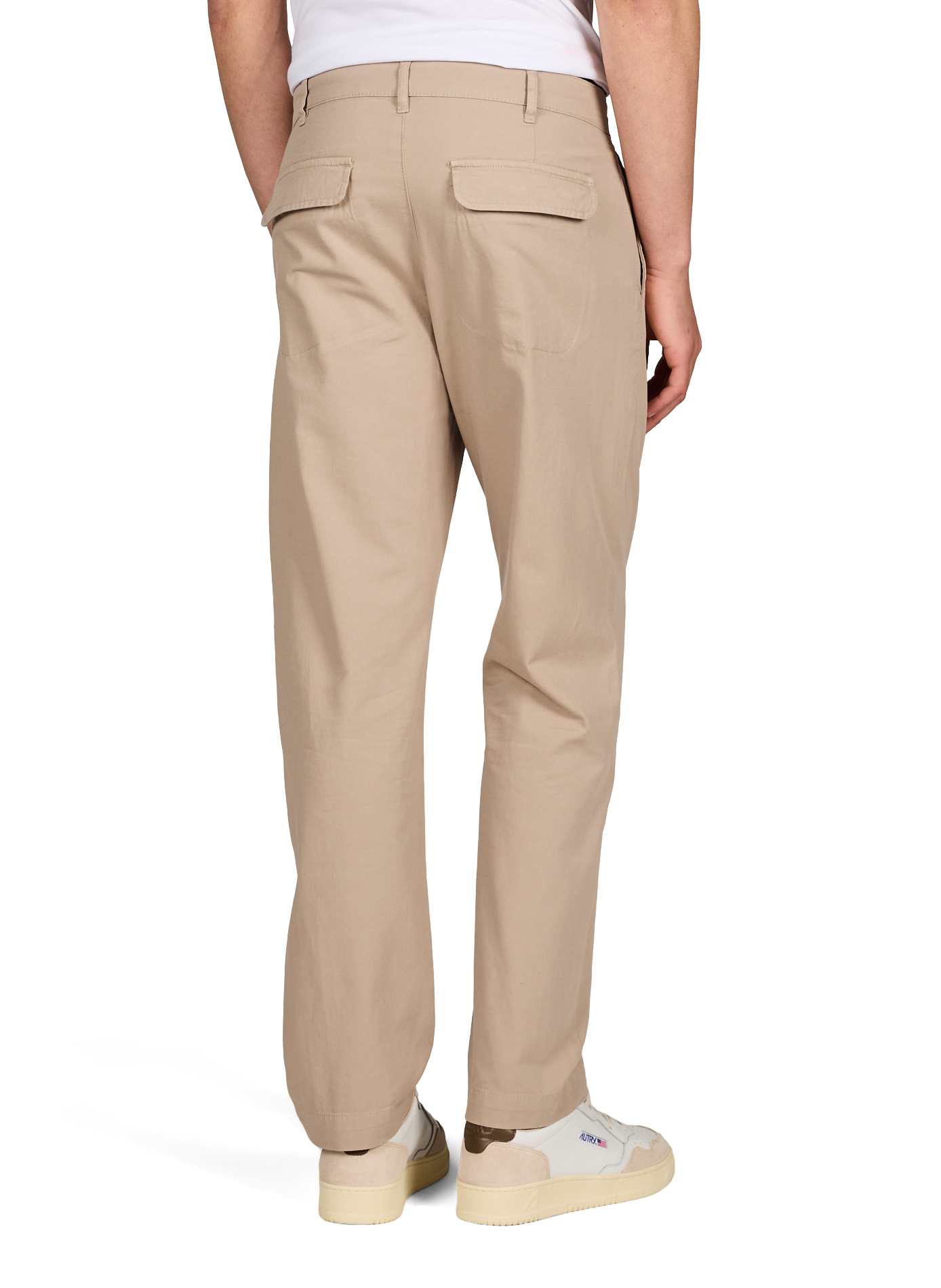 Pantalon droit Diego en coton et lin LAFAURIE Beige