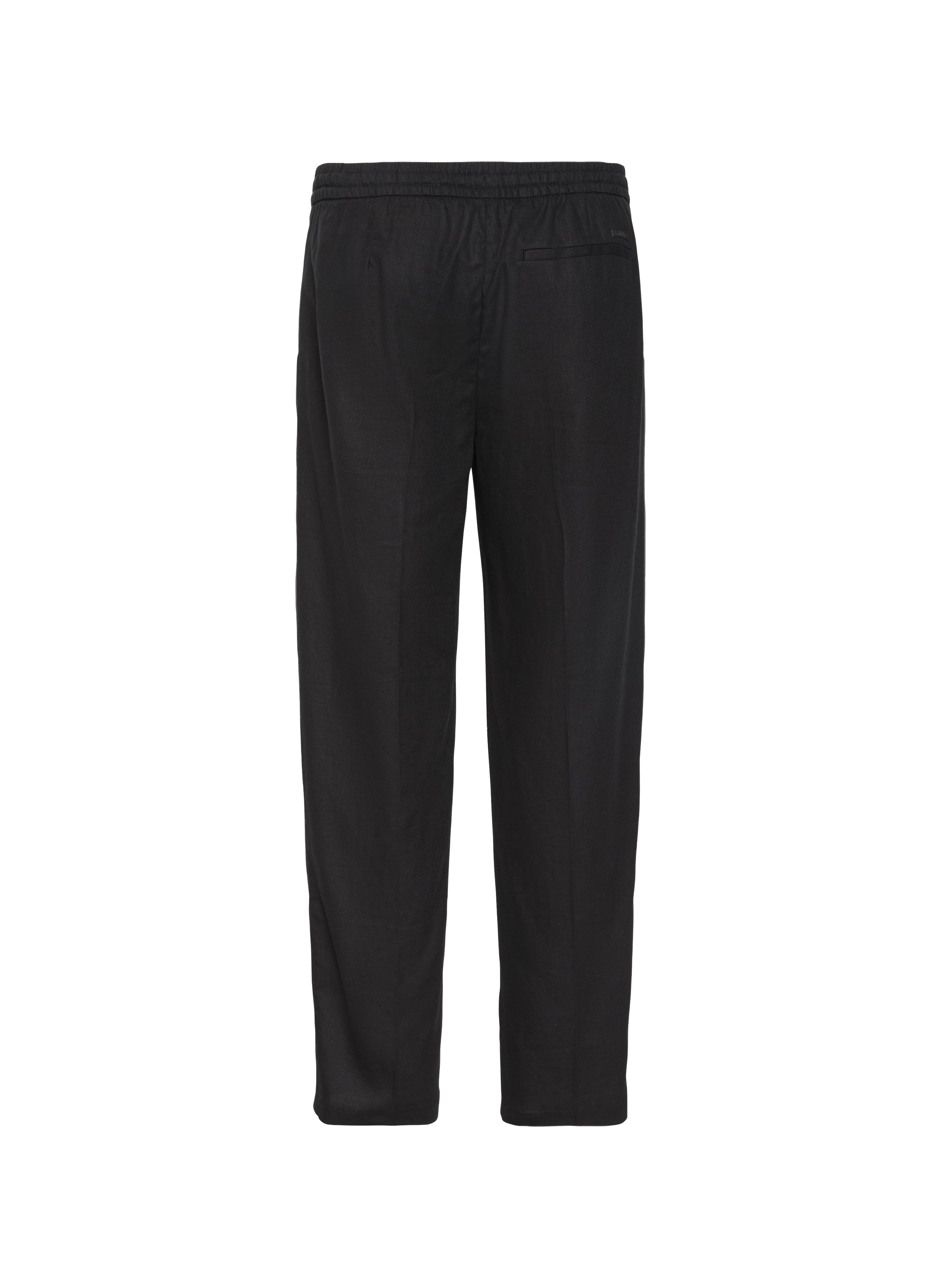 Gerade geschnittene Hose aus Leinen und BCI-Baumwolle CALVIN KLEIN Schwarz