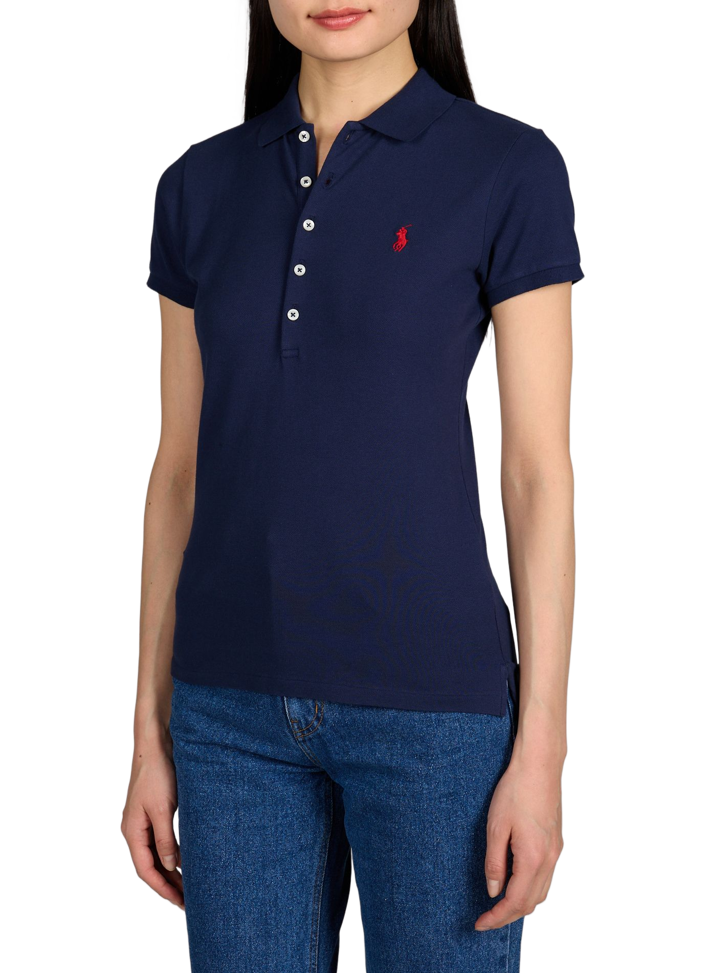 Short-sleeved logo polo in blended cotton POLO RALPH LAUREN Blue