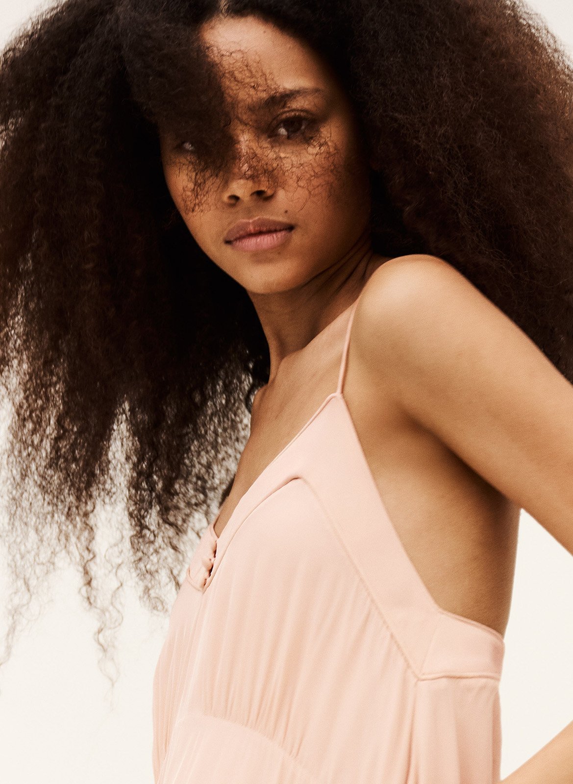 Robe courte col v bilona Rose