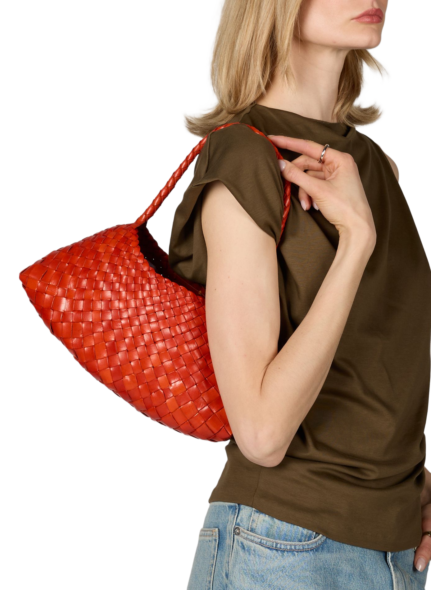 Sac à main Rosanna en cuir  DRAGON DIFFUSION Orange