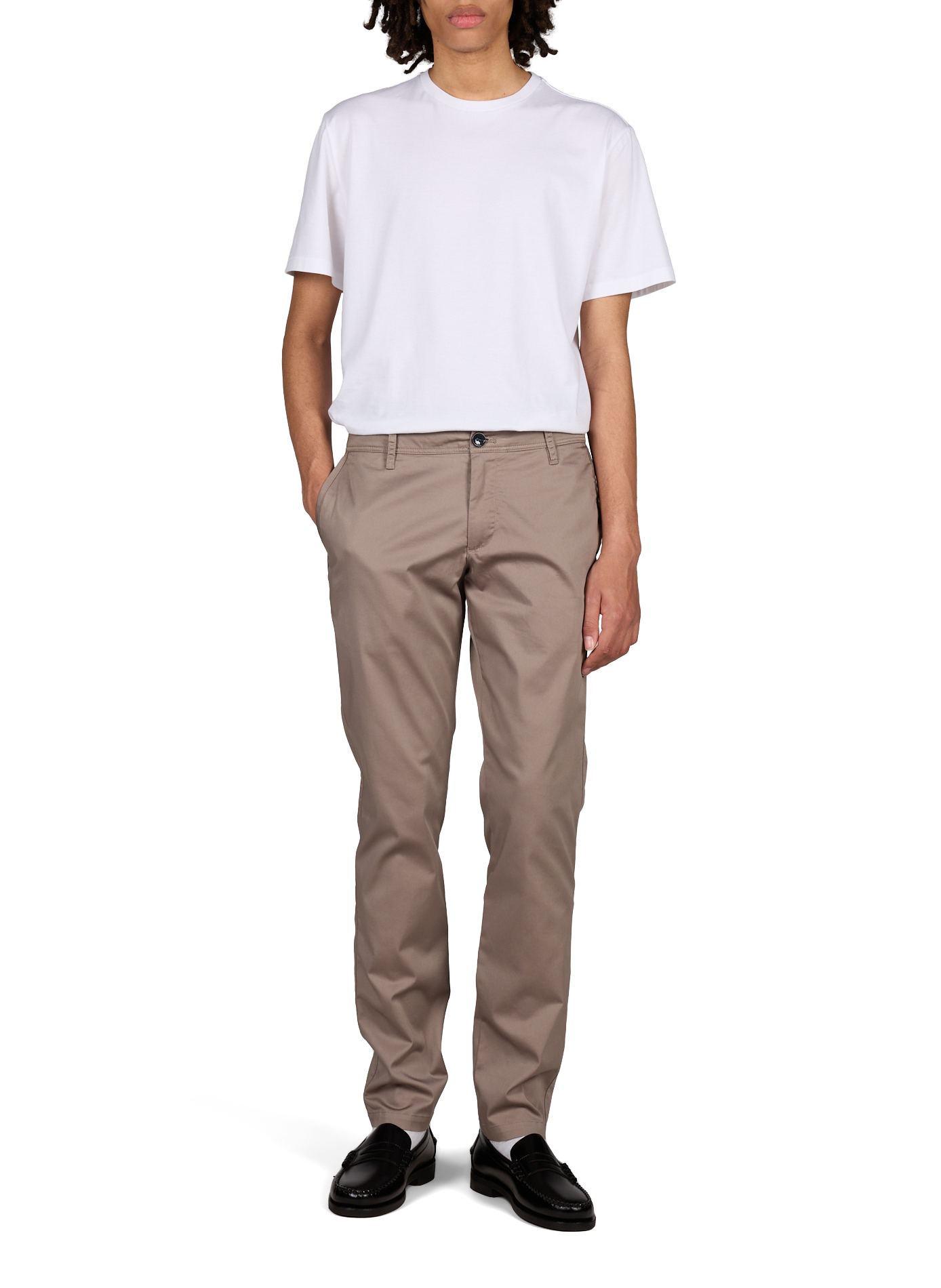 Cotton chino trousers ARMANI EXCHANGE Brown