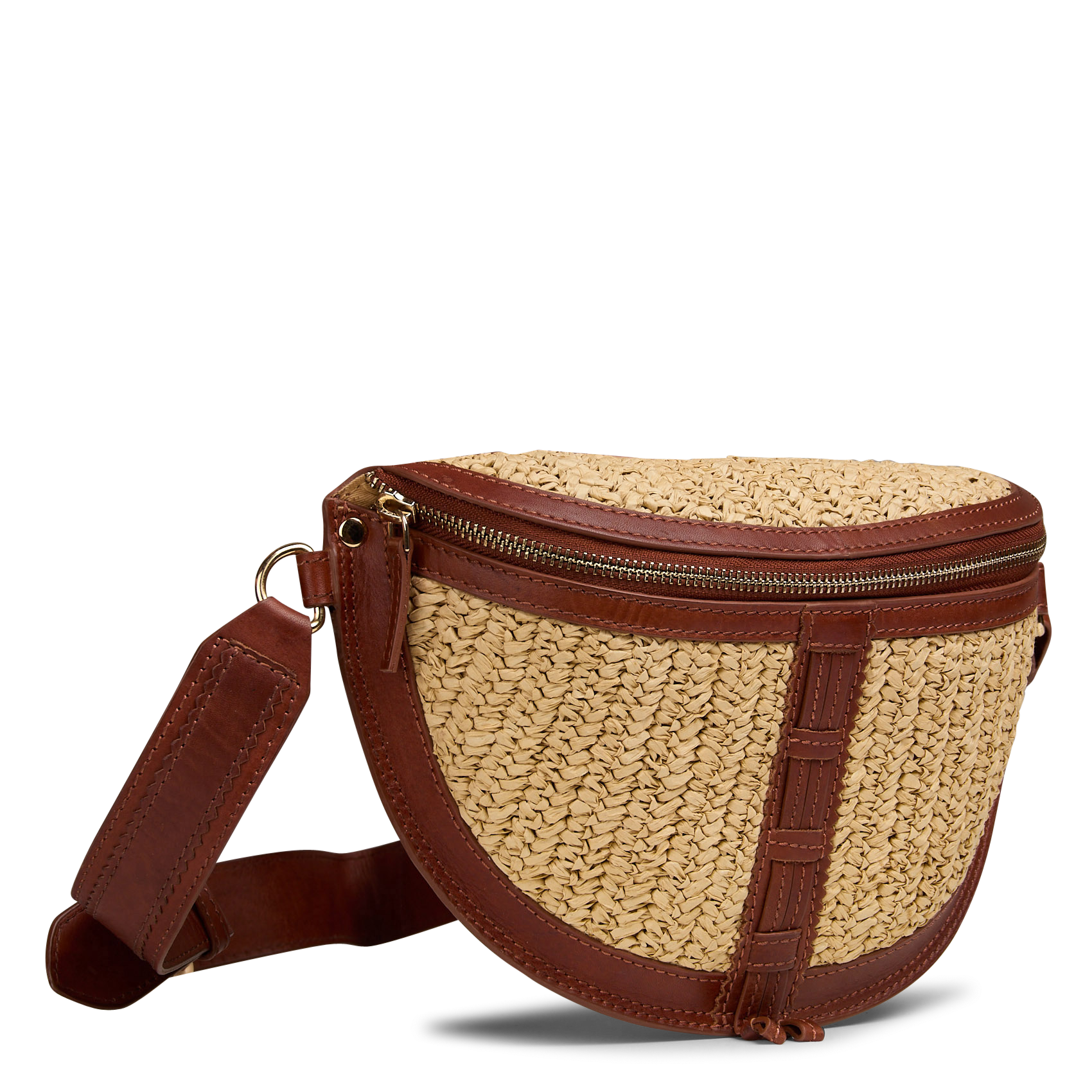 Sac banane en raphia lucien MAISON 123 Blanc