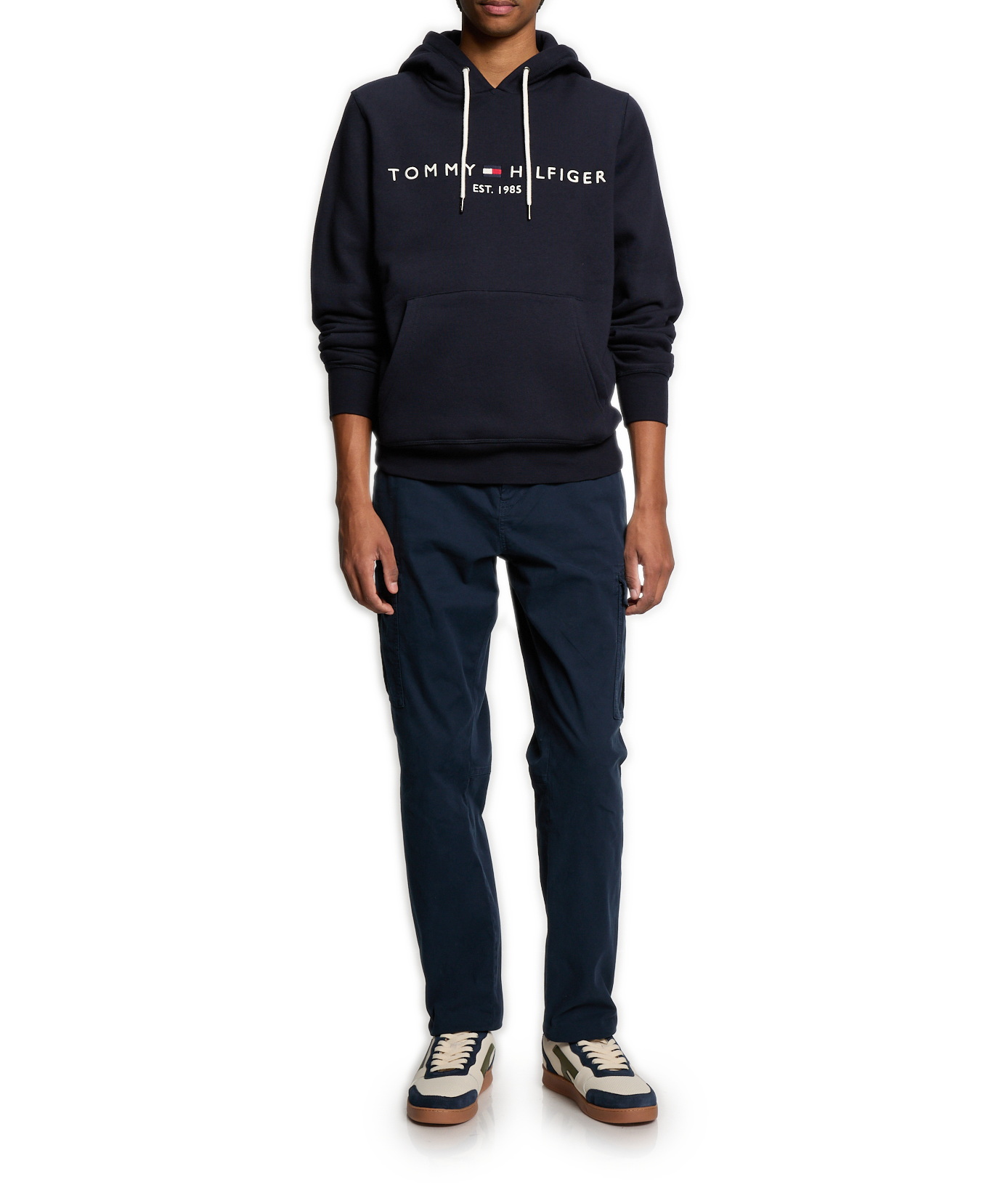 Organic cotton logo hoodie TOMMY HILFIGER Blue