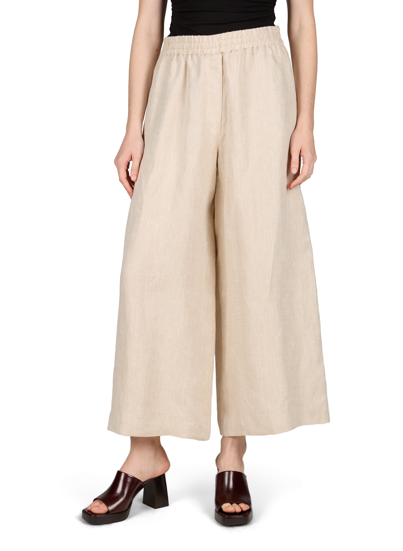 Wide-leg linen trousers MAX MARA WEEK END Beige
