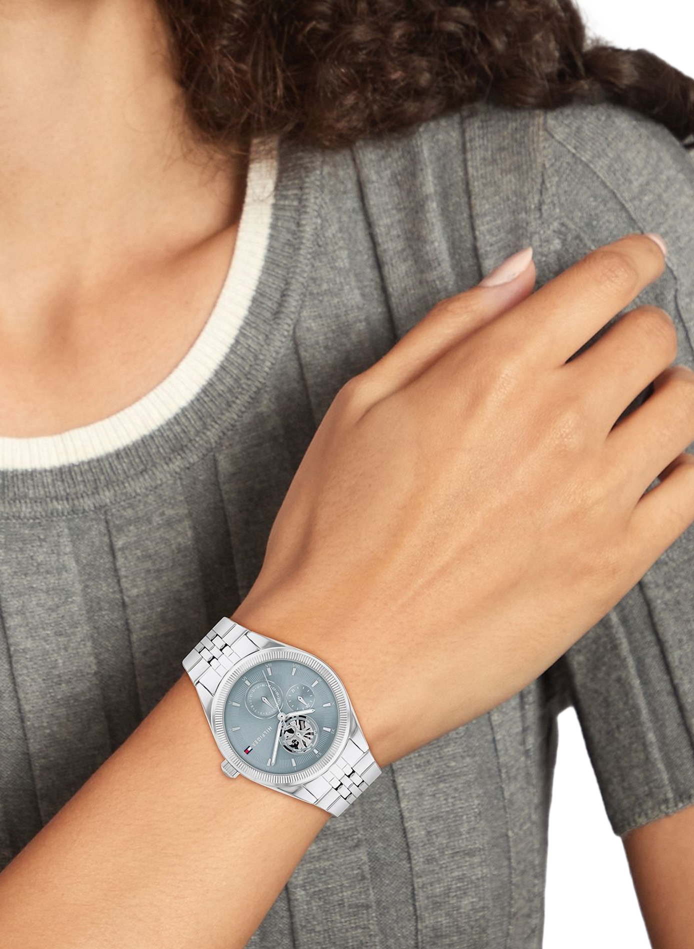Montre quartz Monica en acier inoxydable TOMMY HILFIGER MONTRES Bleu