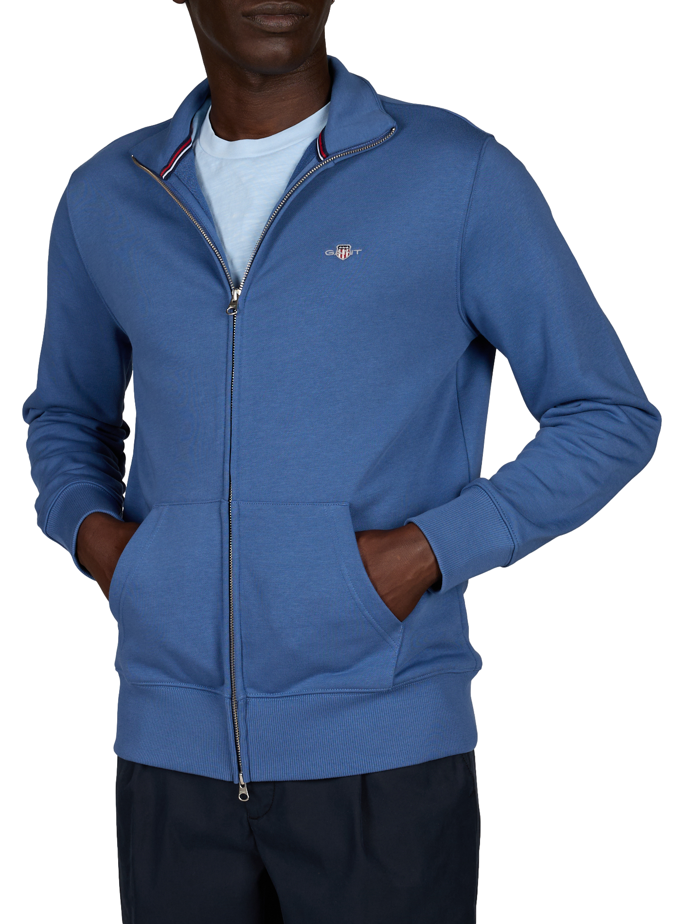 Cotton hoodie GANT Blue