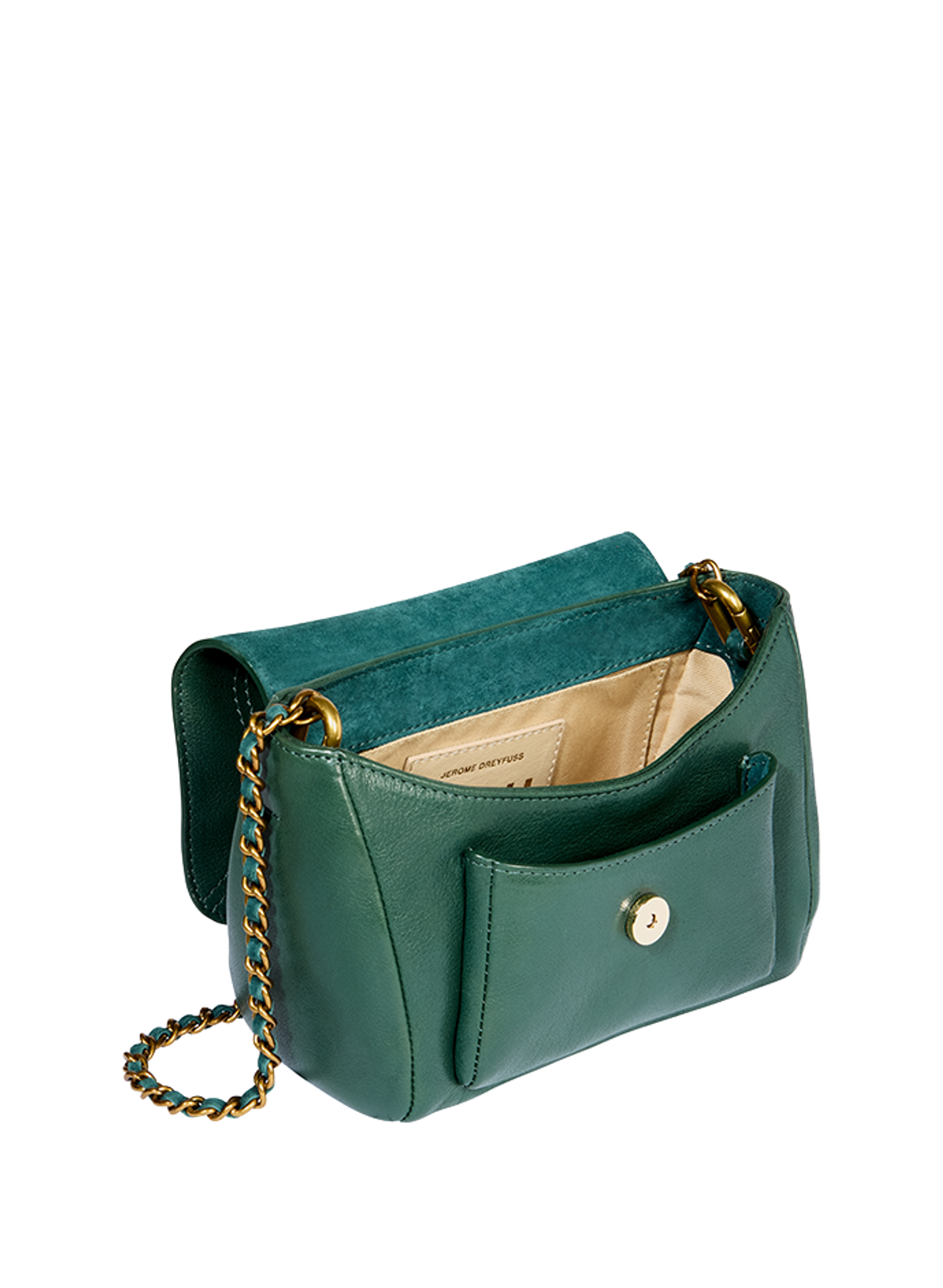 Sac Lulu S en cuir de buffle JÉRÔME DREYFUSS Vert