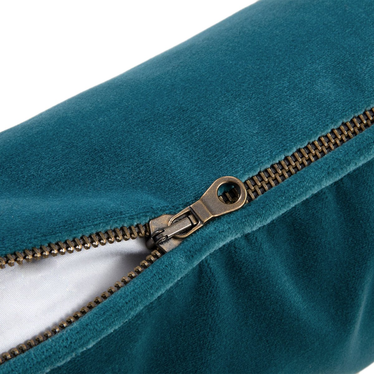 Housse de coussin en velours, divan YVES DELORME Bleu