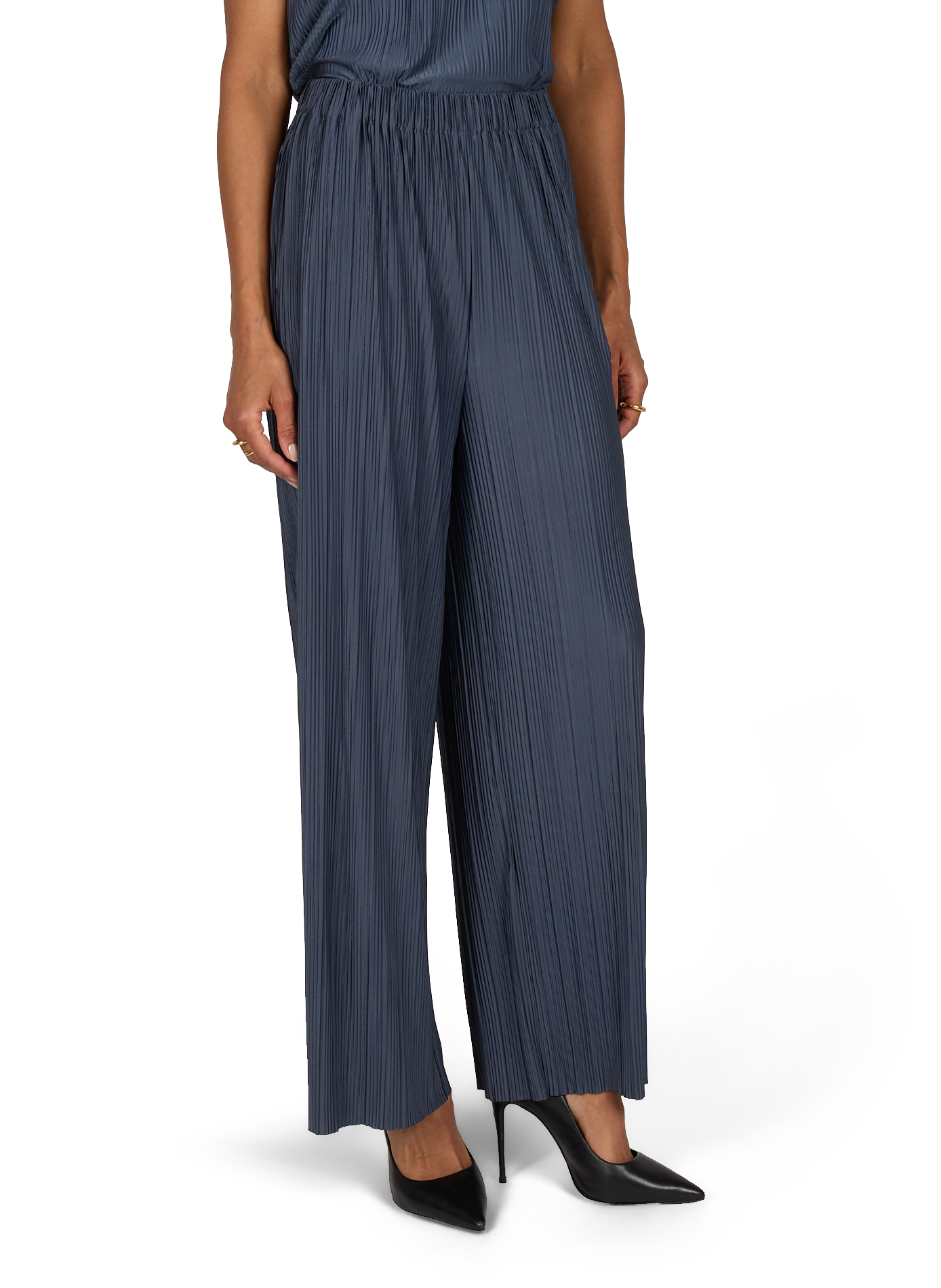 Pleated fluid pants SAMSOE SAMSOE Blue
