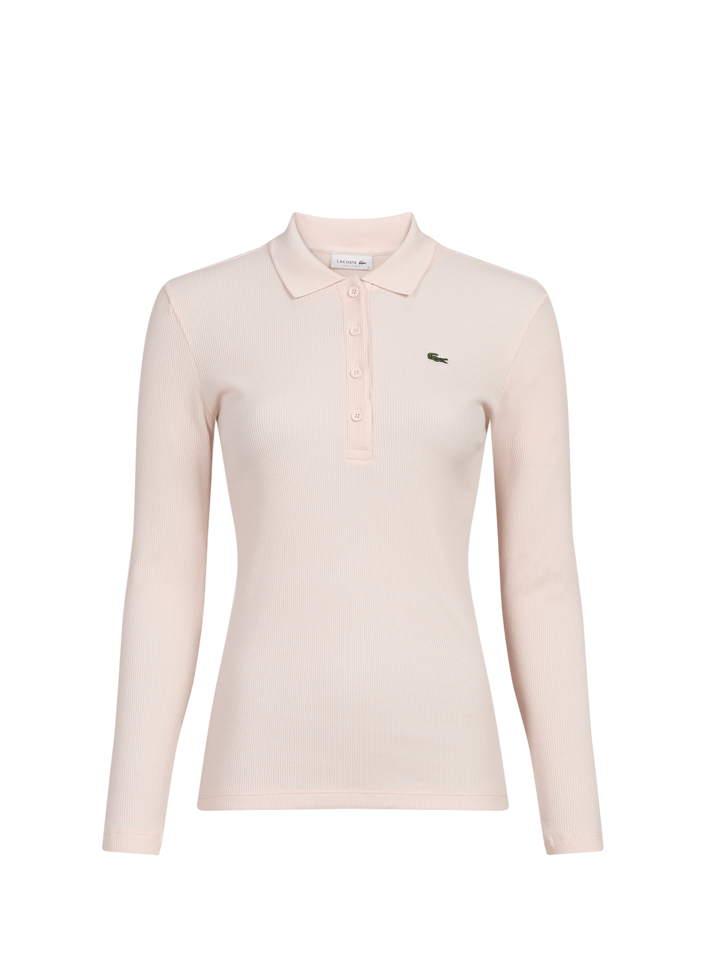 Langarm-Poloshirt aus Baumwolle LACOSTE Beige