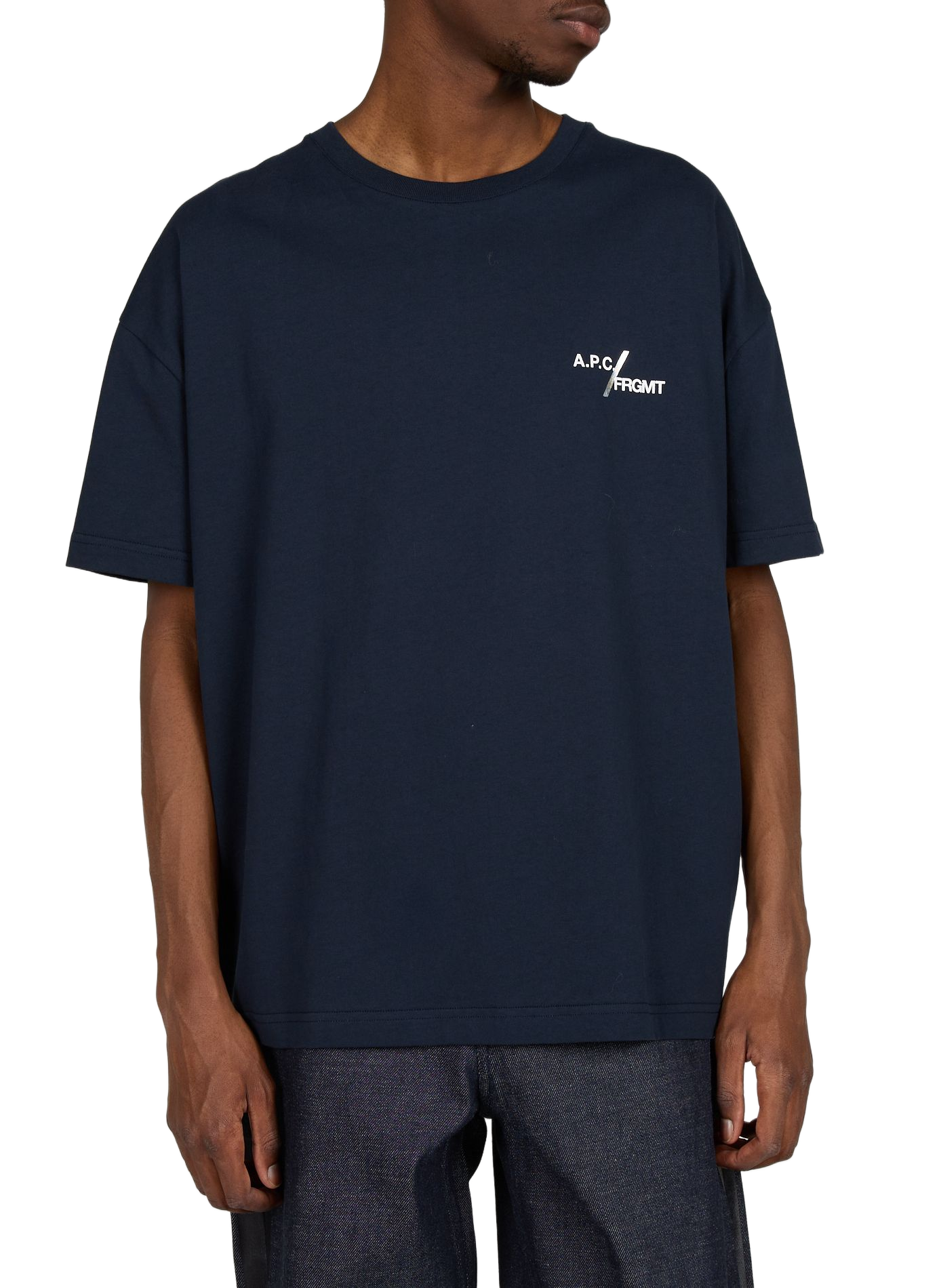 Loose-fit logo cotton T-shirt A.P.C. Blue