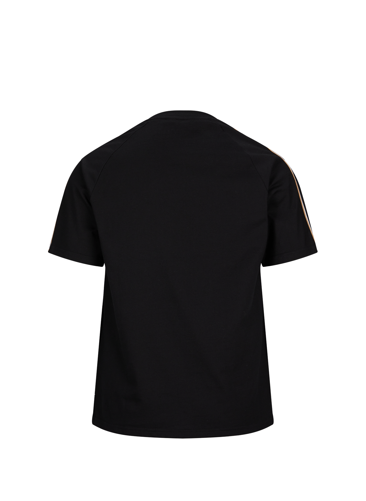 Camiseta a rayas de algodón BOSS Negro