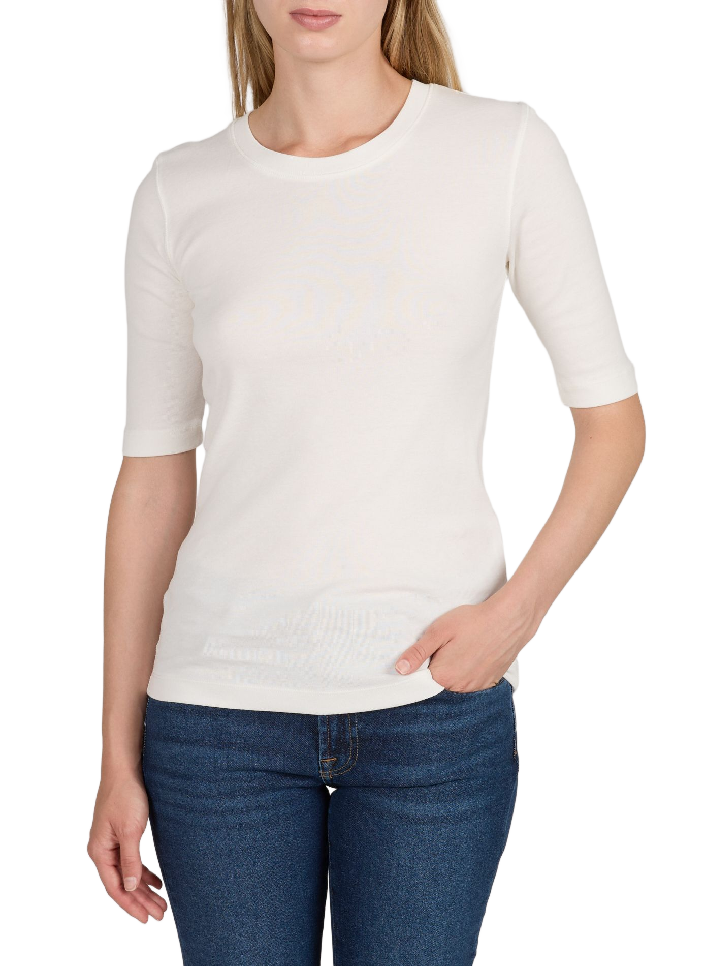 Kurzarm-T-Shirt aus Baumwollmischung CLOSED Weiss