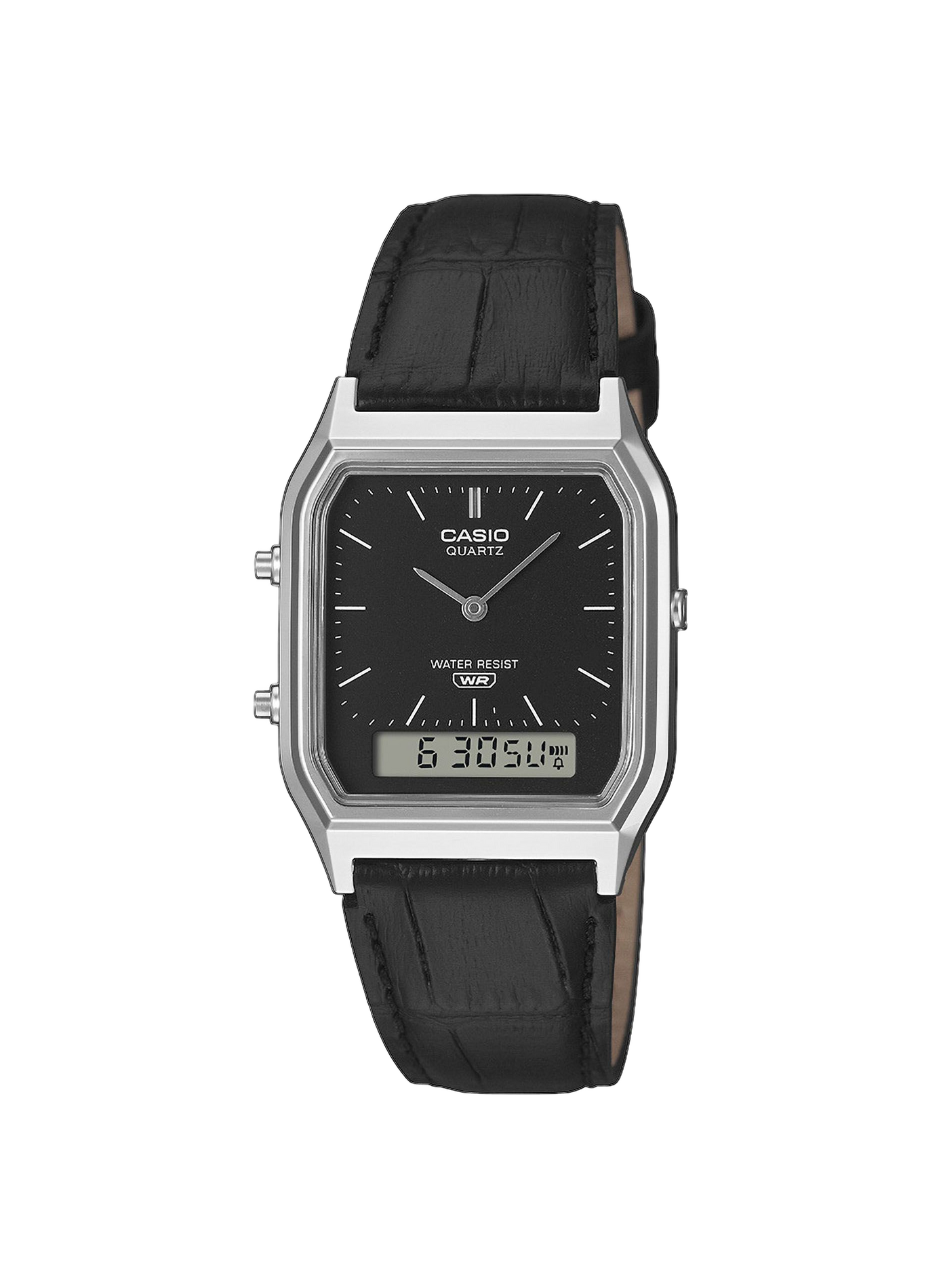 Casio Vintage quartz watch in leather CASIO Black