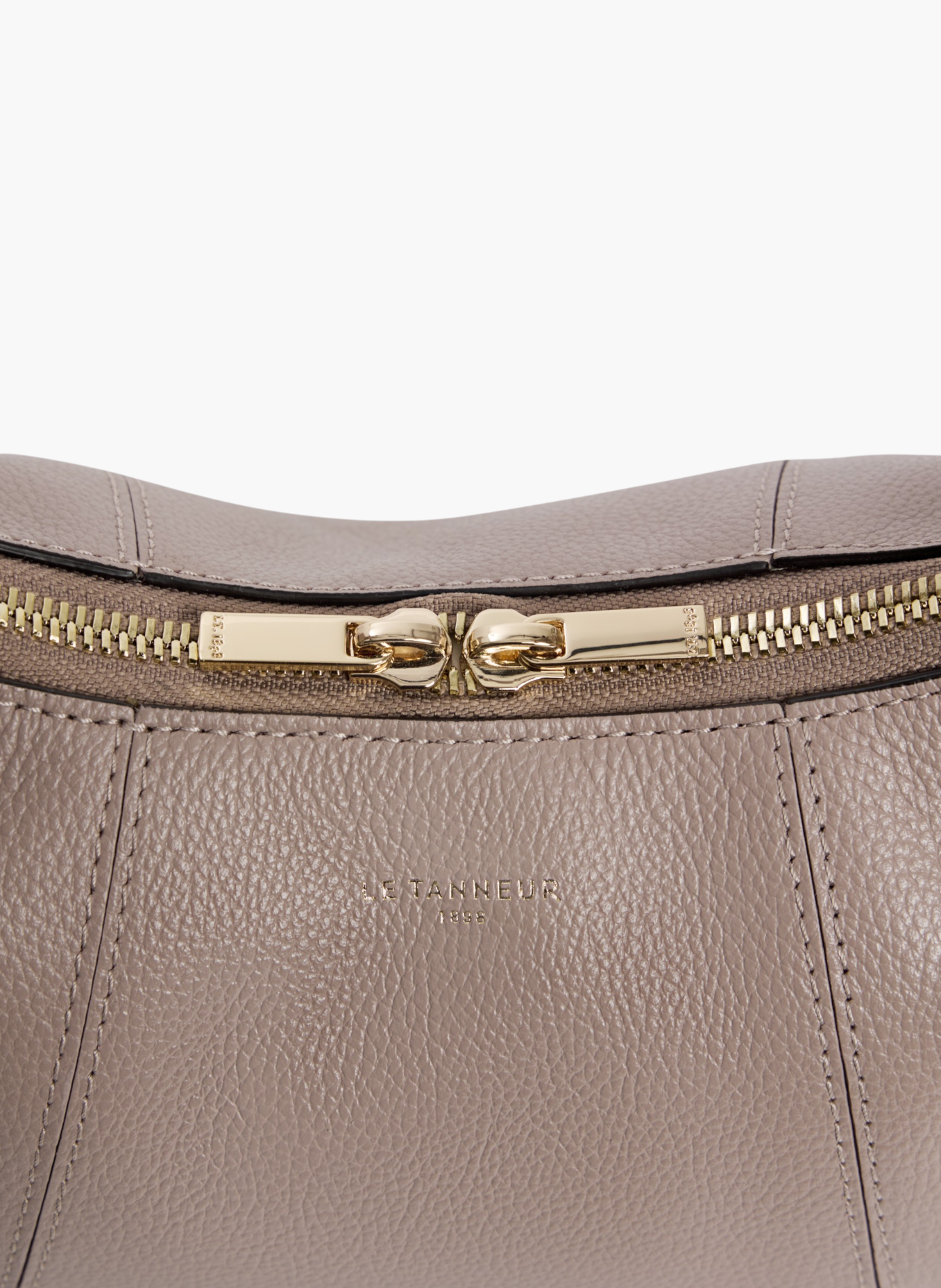 Petit sac hobo juliette en cuir grainé LE TANNEUR Gris