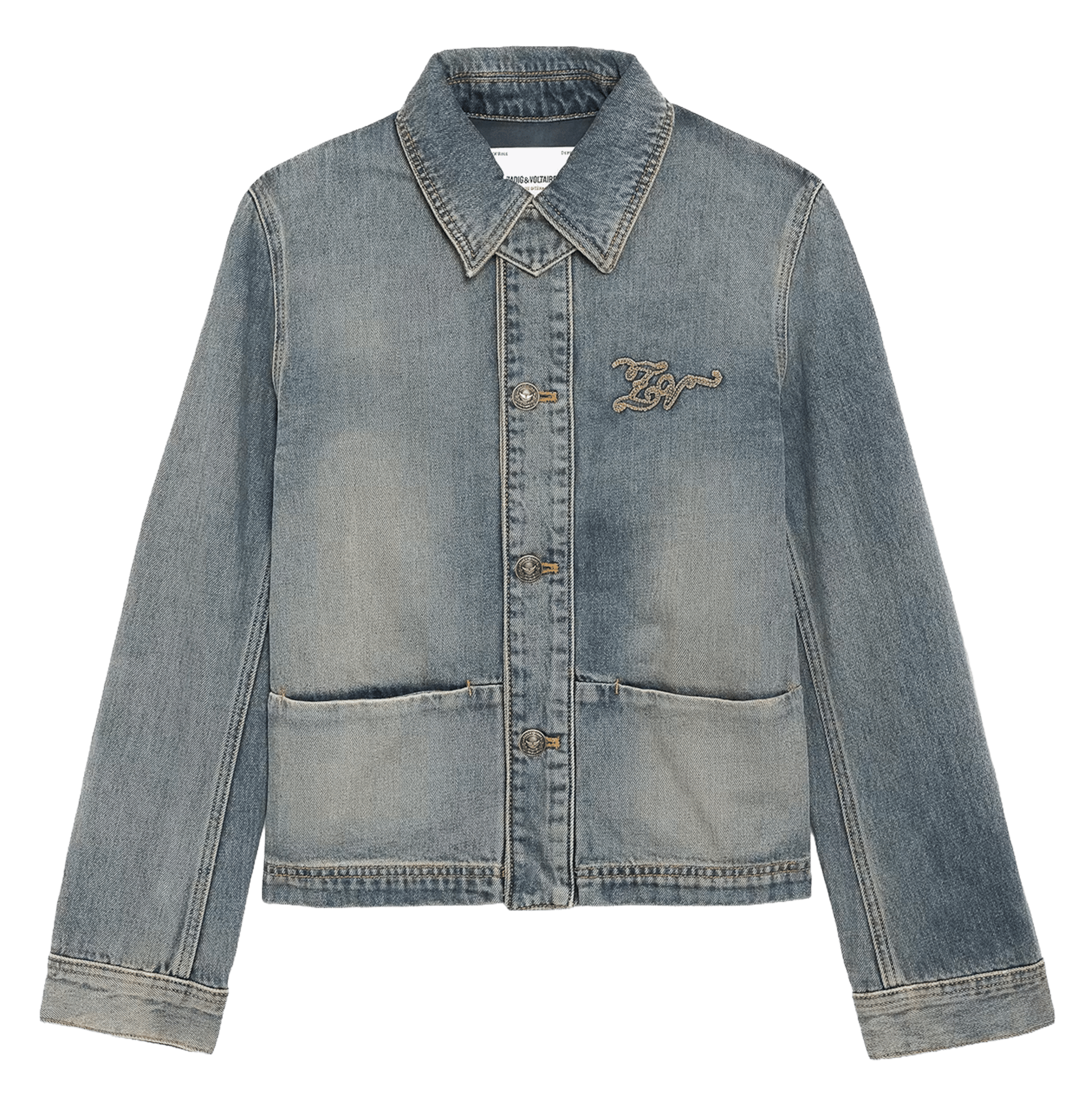 Rechte denim jas van katoen Lessa ZADIG&VOLTAIRE Blauw