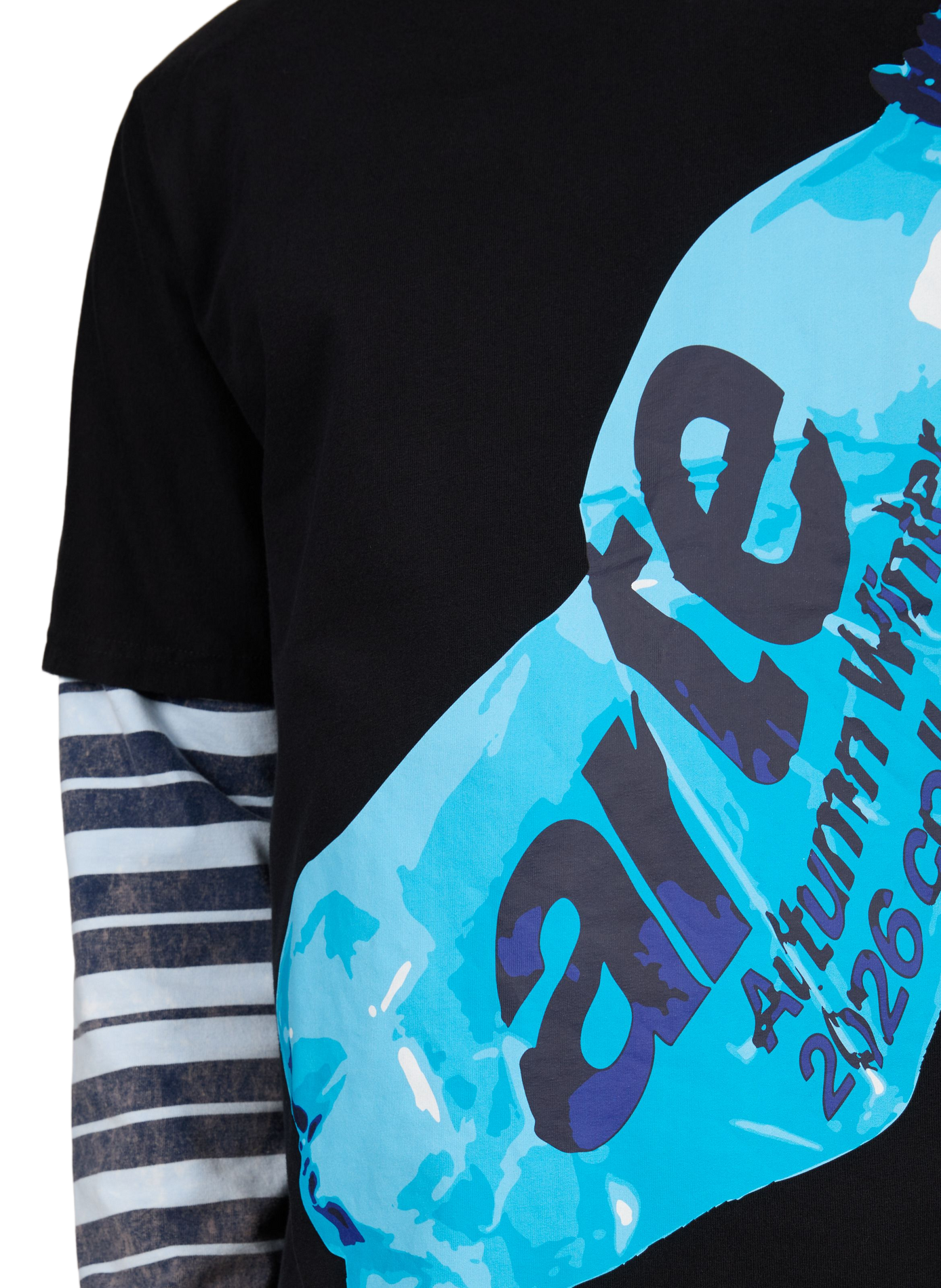 Kurzarm T-Shirt bedruckt aus Baumwolle ARTE ANTWERP Schwarz
