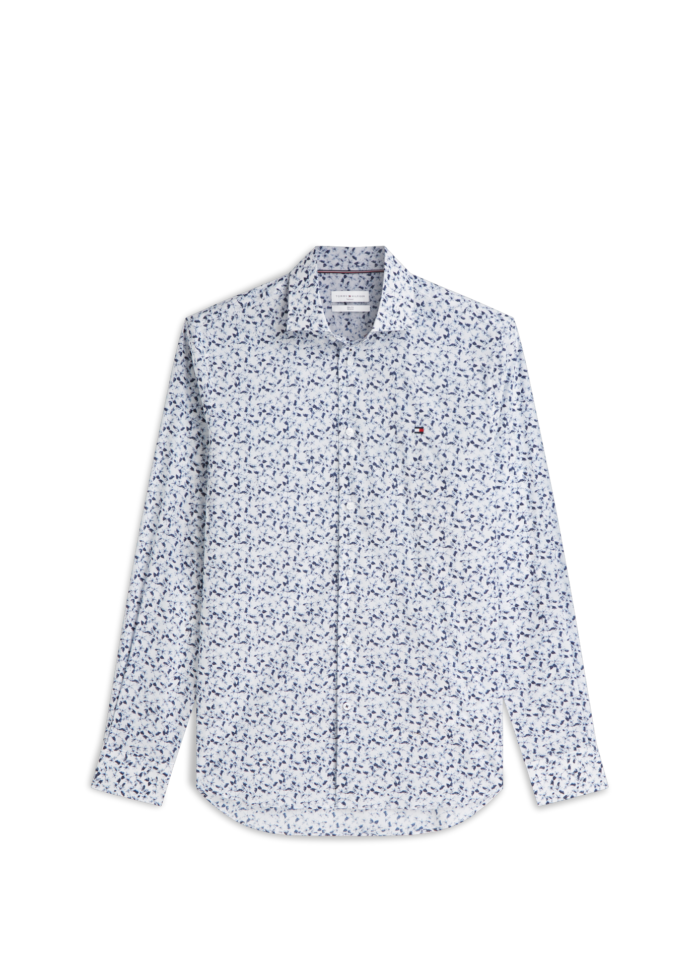 Bedrukt hemd van gemengd katoen TOMMY HILFIGER Blauw