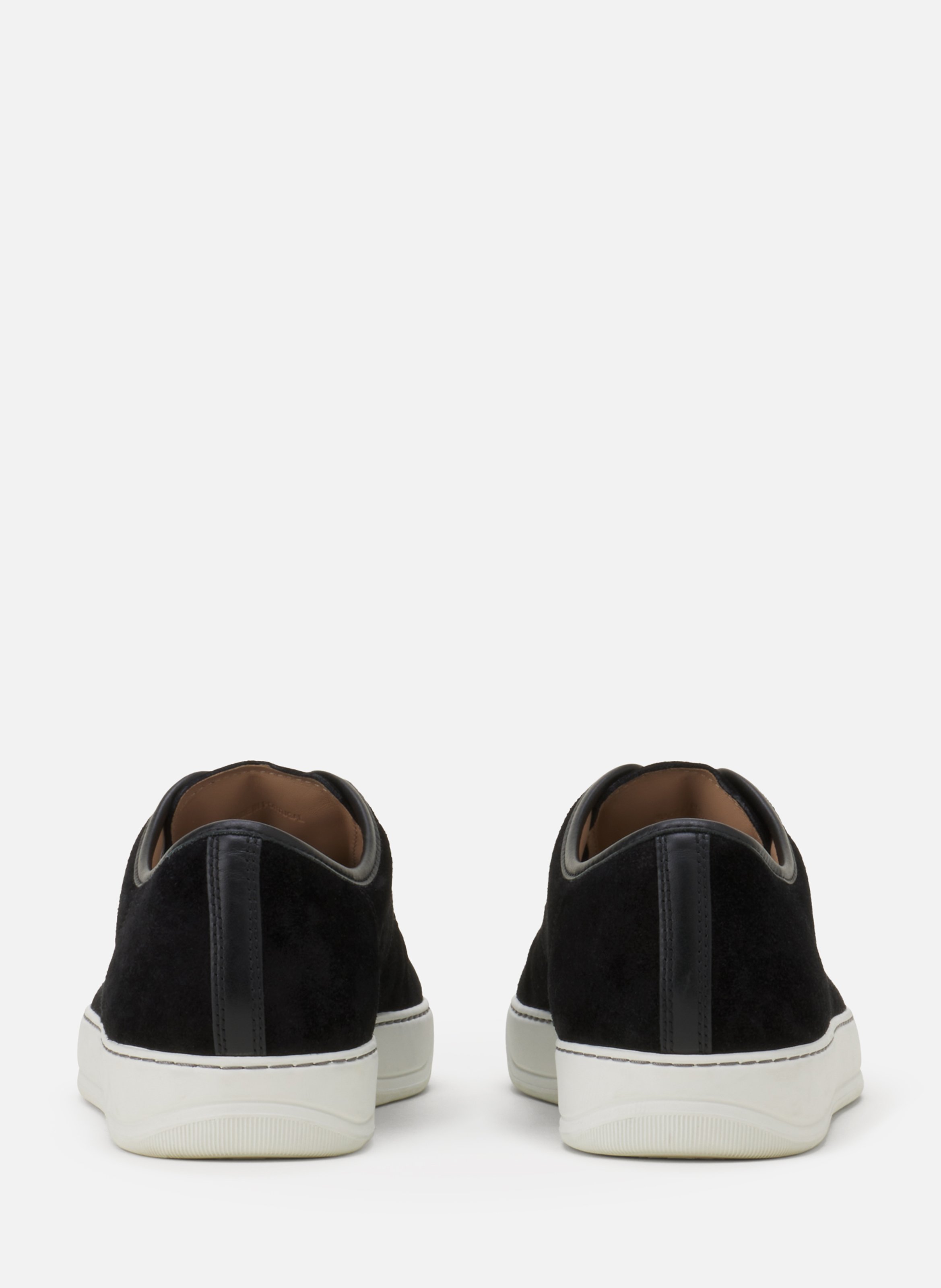 Sneakers dbb1 en suede et cuir vernis LANVIN Noir