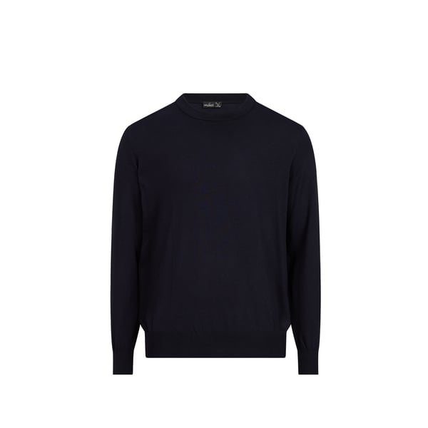 Pull droit col rond en coton et soie Pull droit col rond en coton et soie