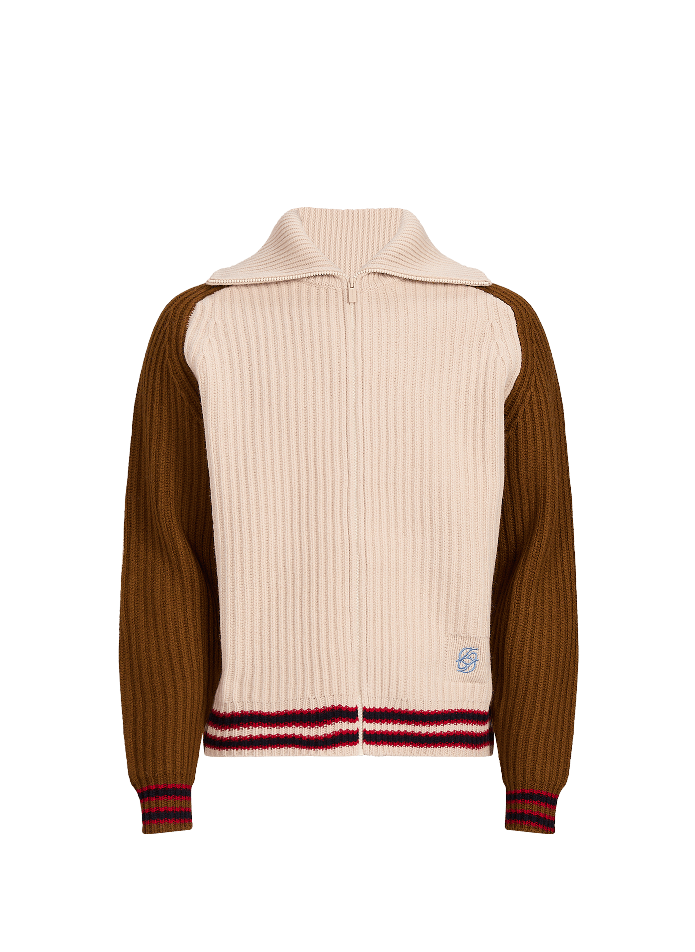 Wollen gilet met schipperskraag DROLE DE MONSIEUR Wit