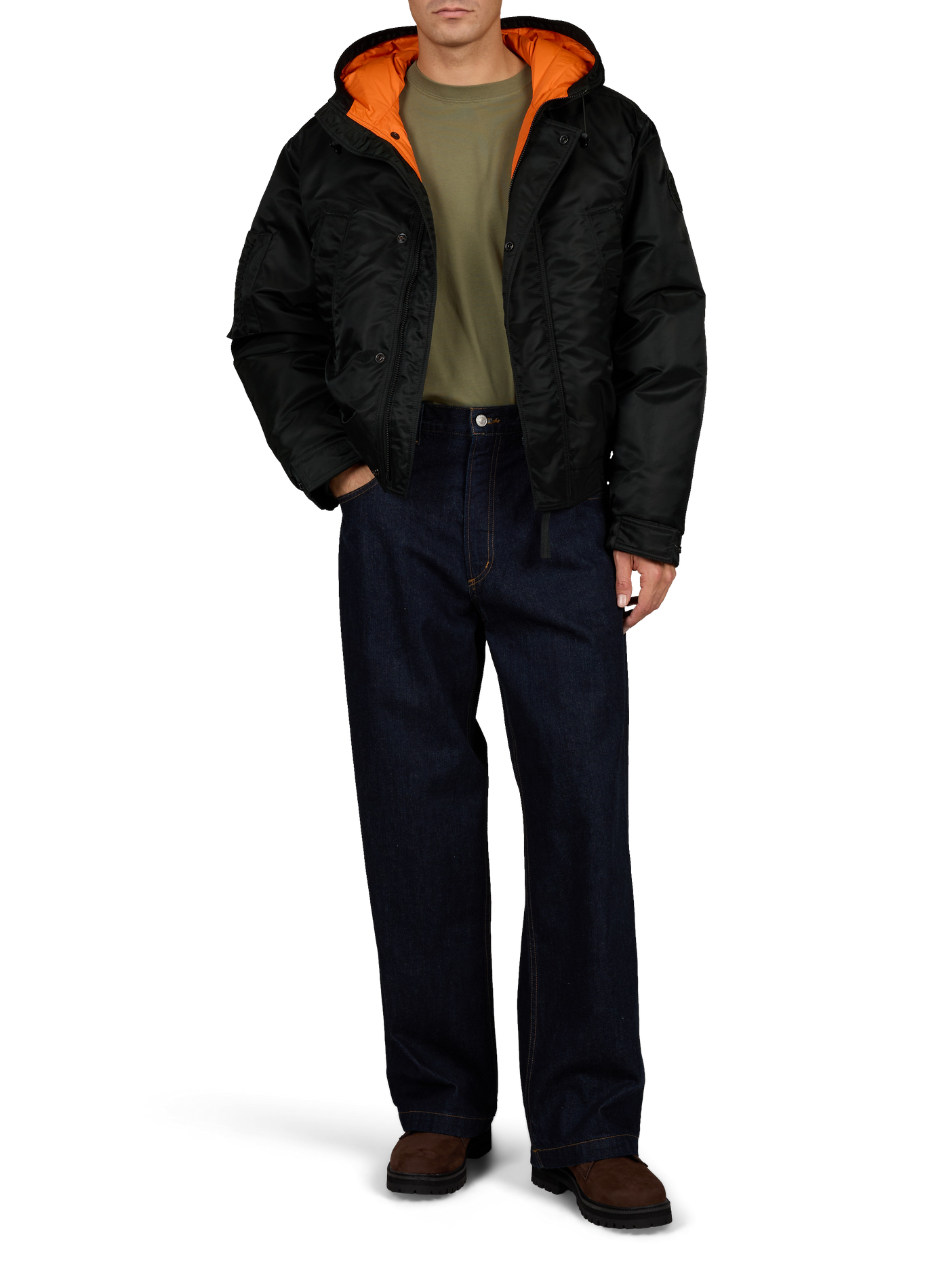Plain hooded WINDROW jacket CANADA GOOSE Khaki