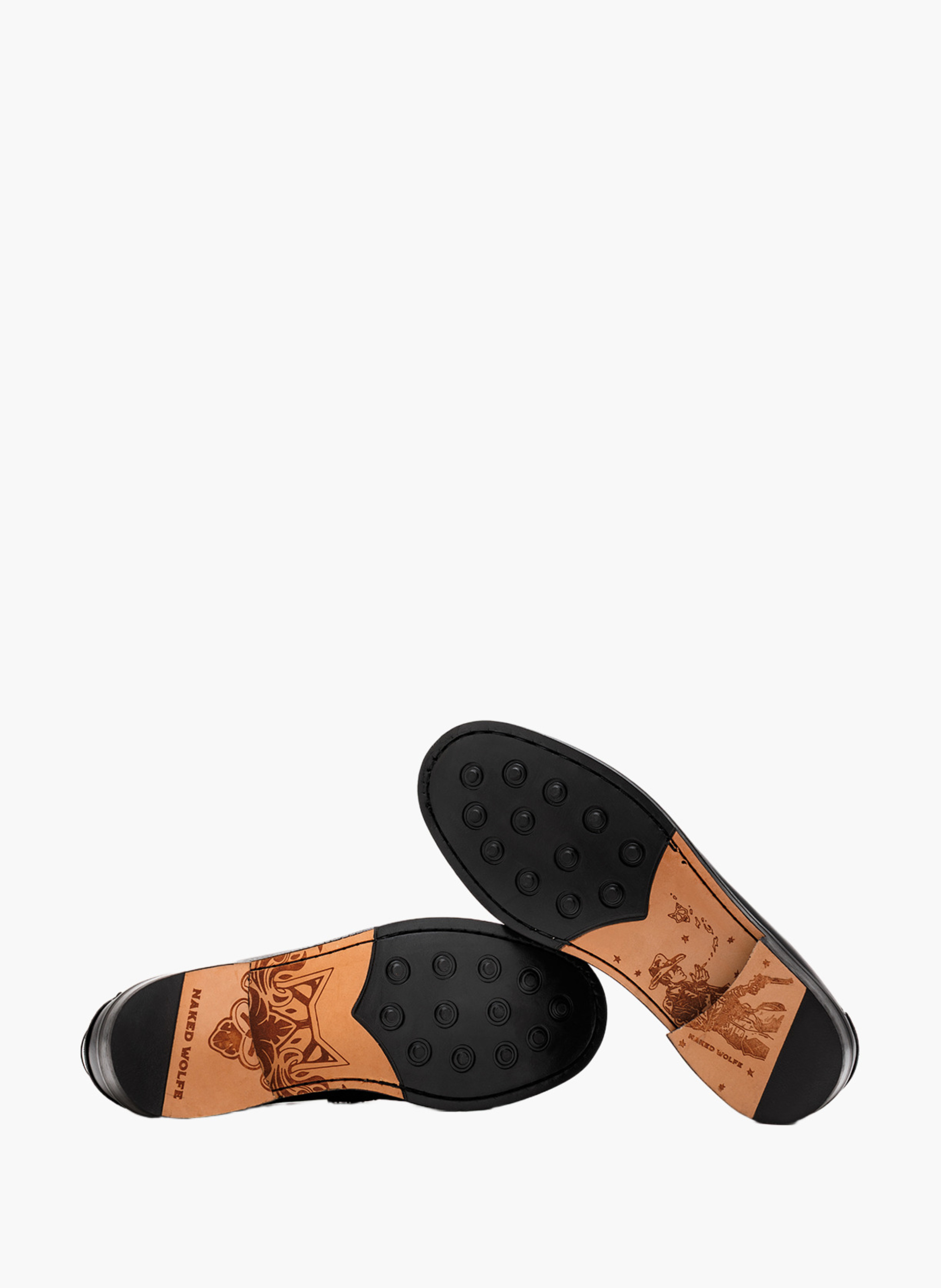 Mocassins riviera en cuir effet croco NAKED WOLFE Noir