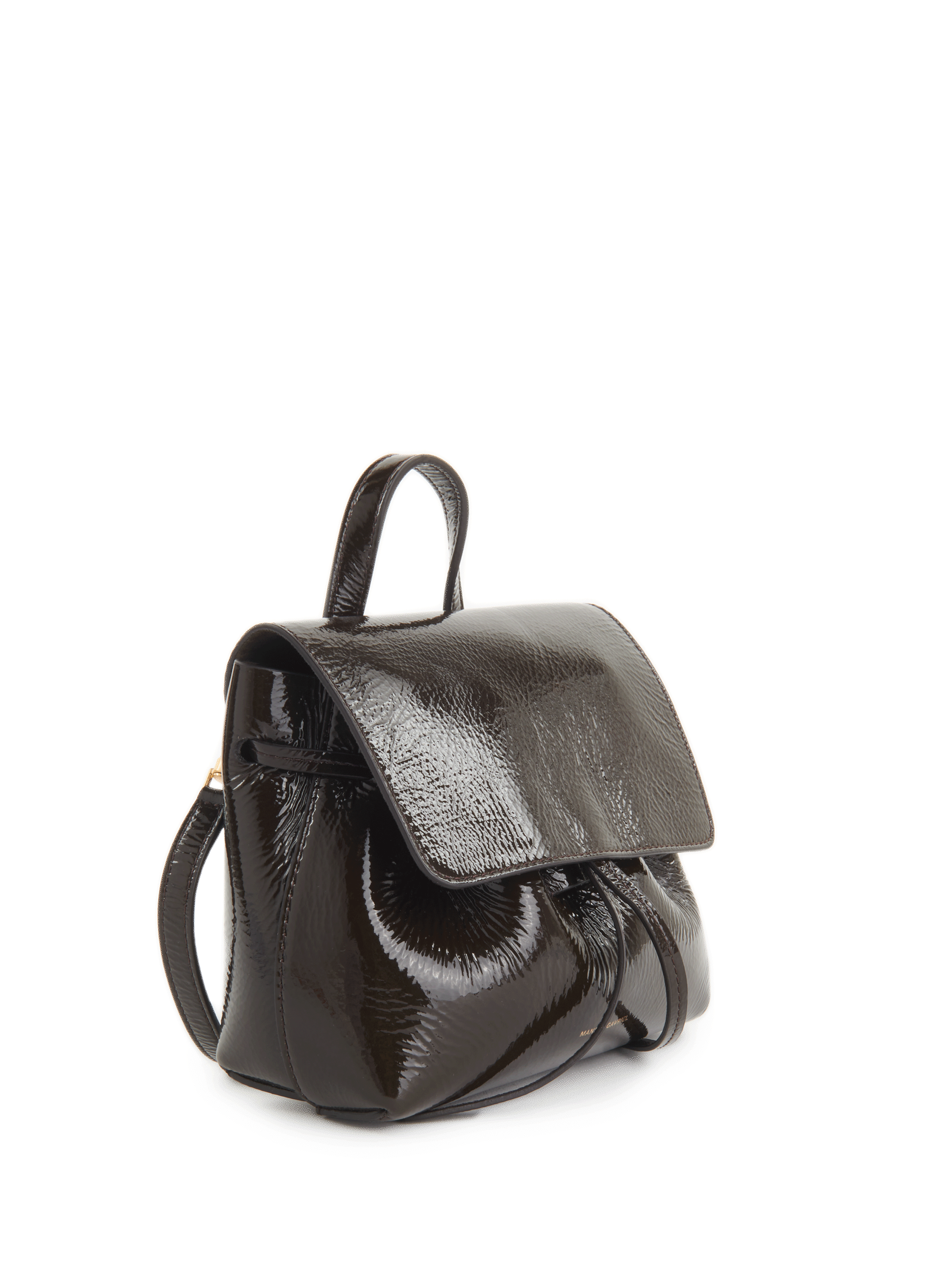 Mini sac en cuir verni