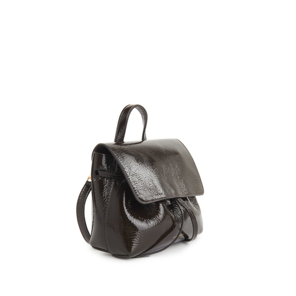 Mini sac en cuir verni