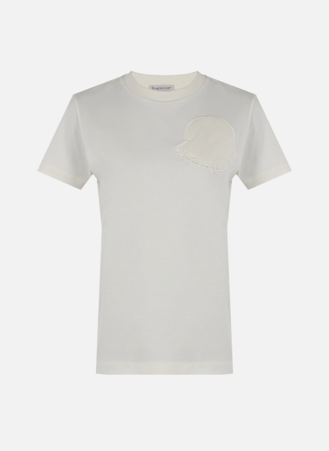 Weißes Baumwoll-T-ShirtMONCLER 