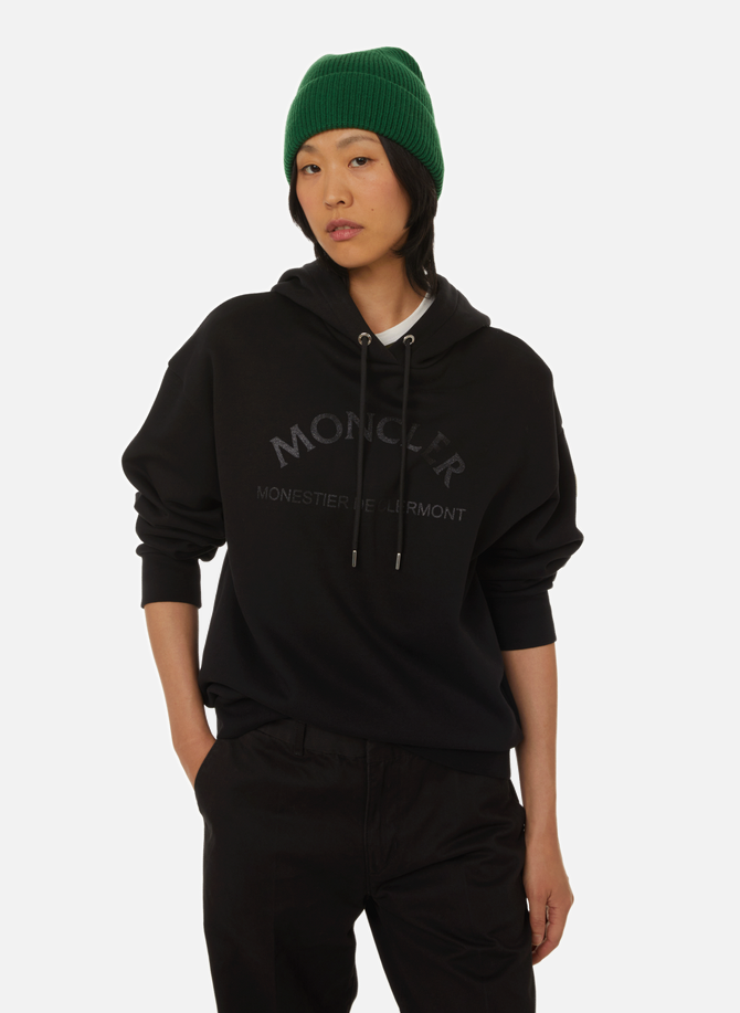 MONCLER cotton-blend logo hoodie