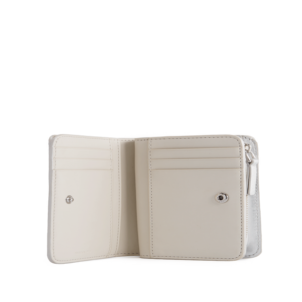 Marc Jacobs Metallic Leather Wallet In Neutral
