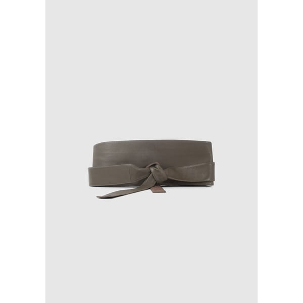 Ceinture large à nouer en cuir