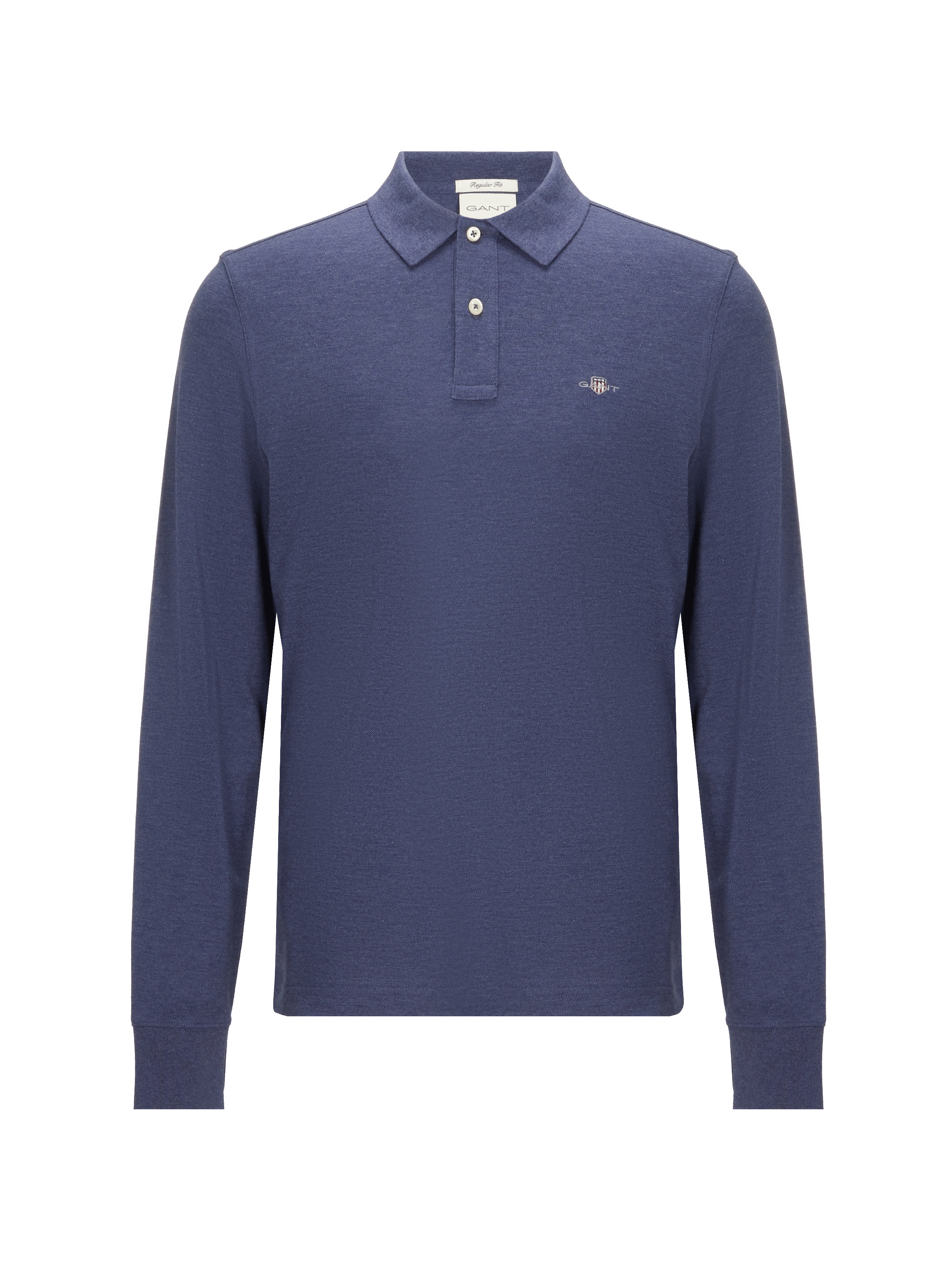 GANT Long-sleeved cotton polo shirt  Blue