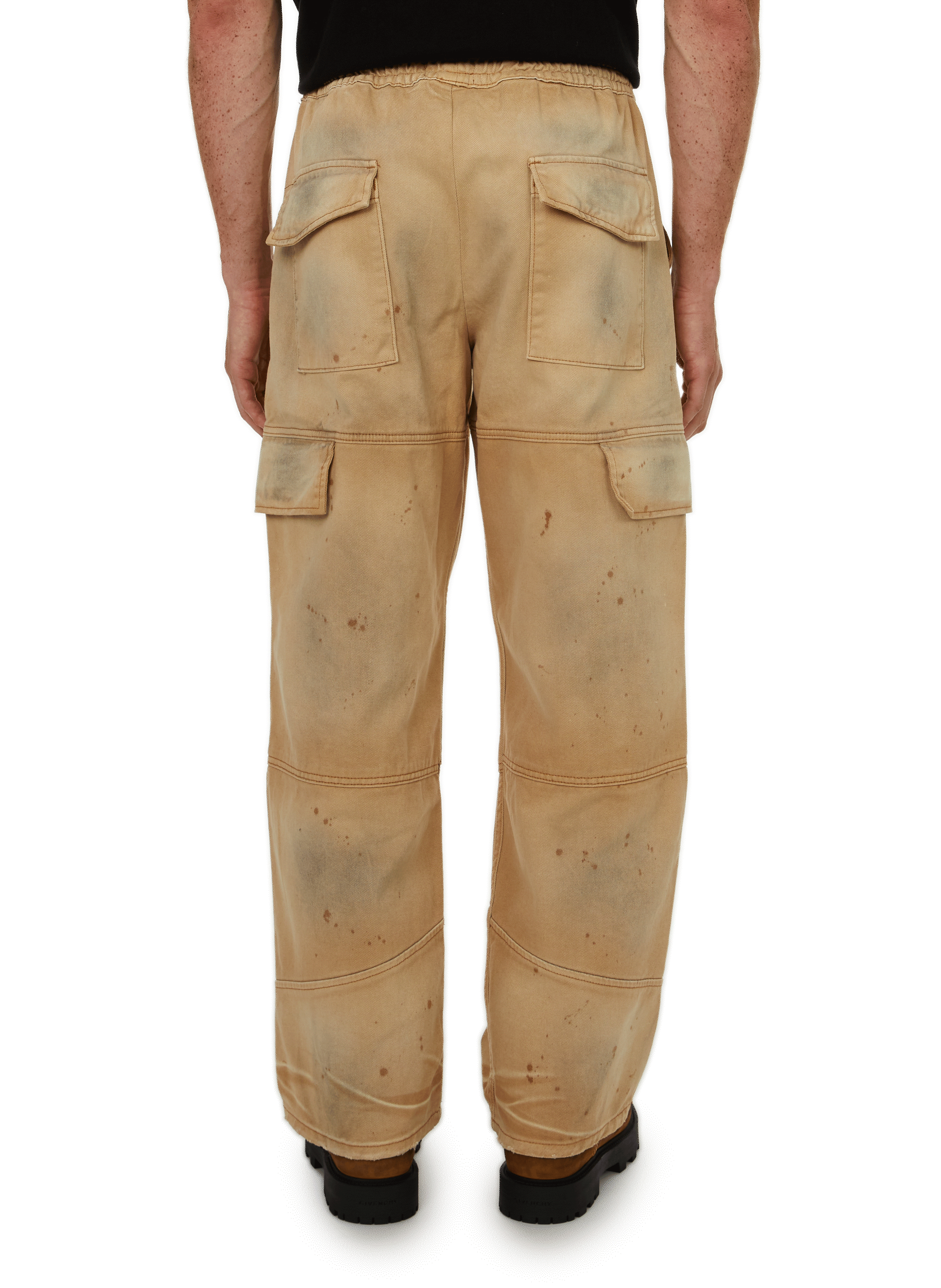 Cargo pants with splatter details RHUDE Beige