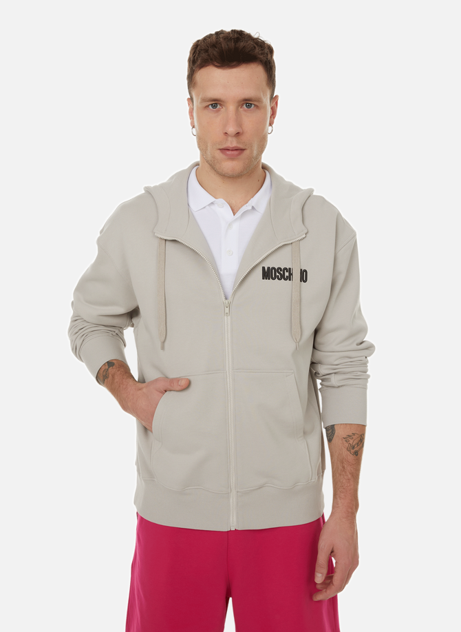 Cotton zip-up hoodie MOSCHINO