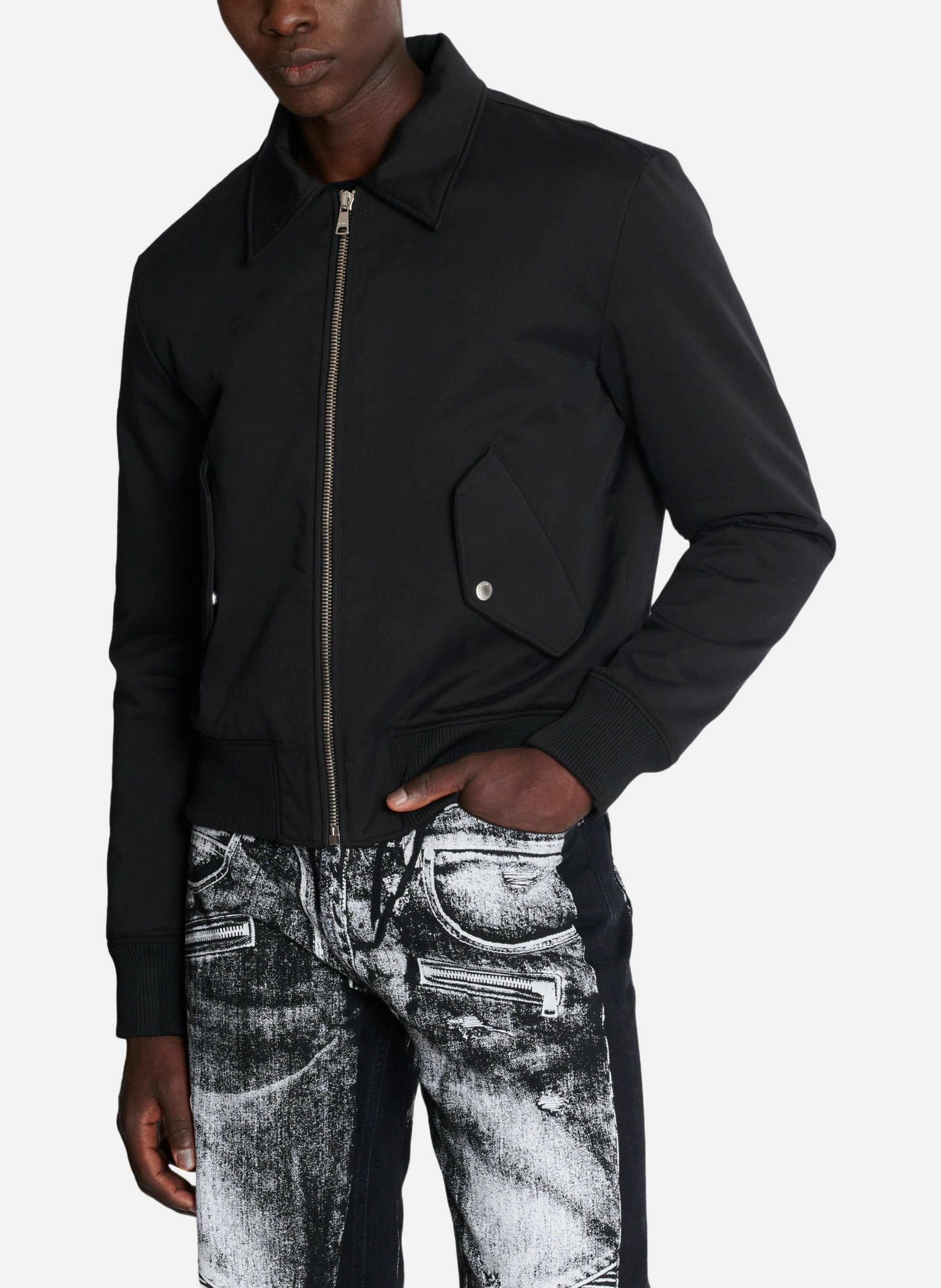 Bomber en coton à logo balmain vintage BALMAIN Noir