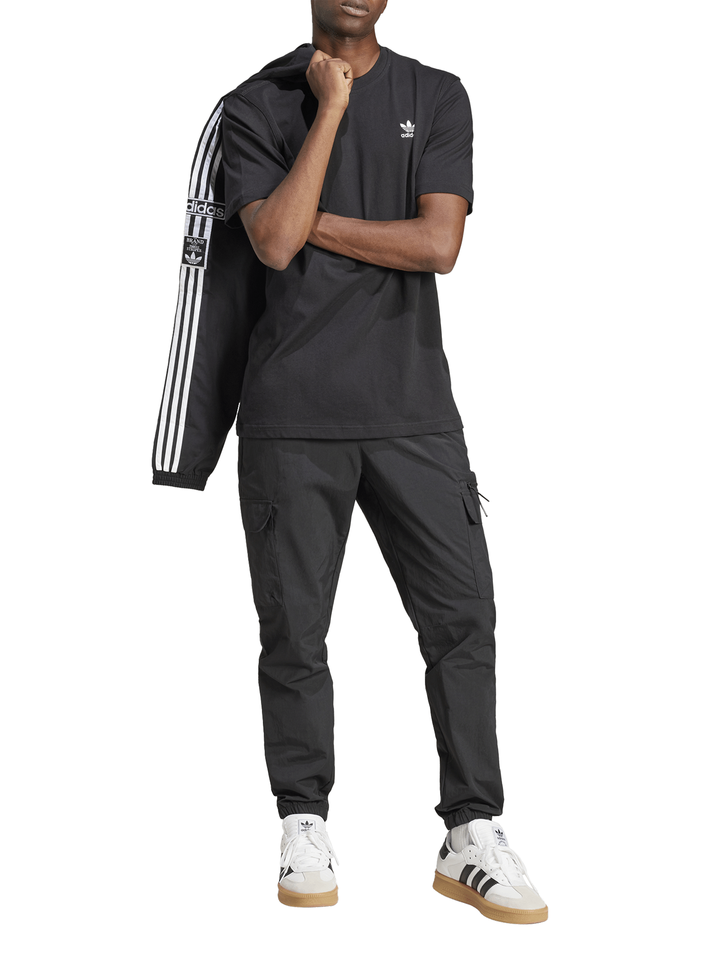 Cotton T-shirt with logo ADIDAS Black