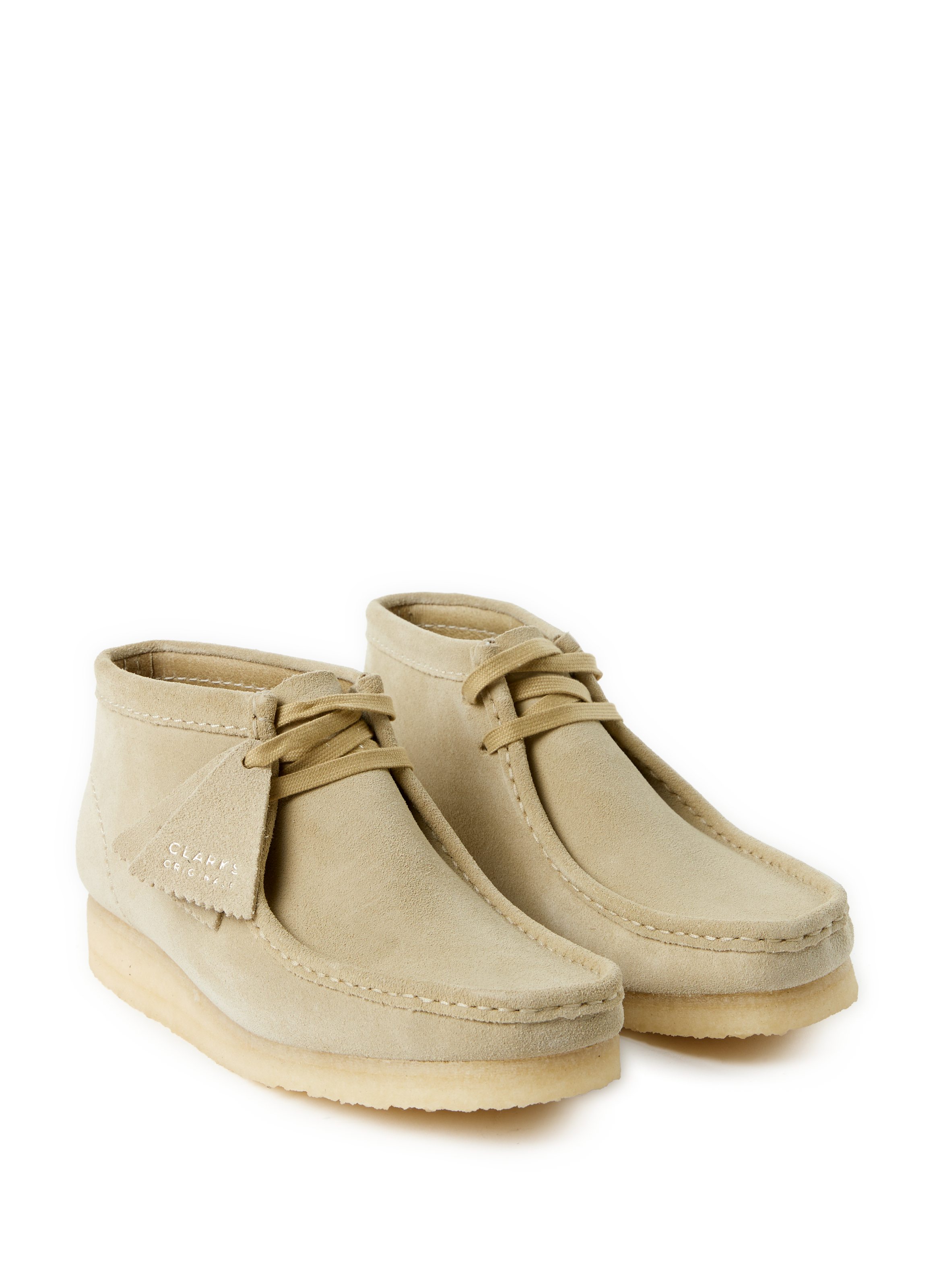 Calfskin leather lace-up loafers CLARKS Beige
