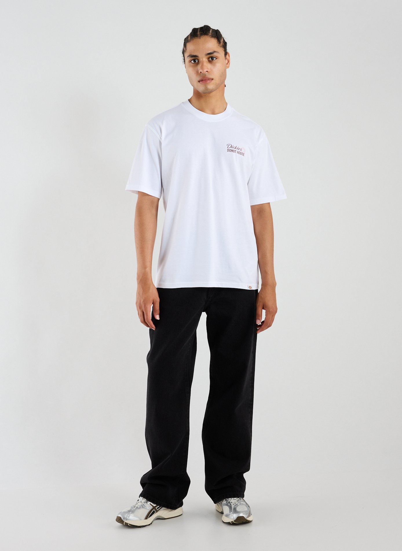 Biker-style cotton t-shirt DICKIES White