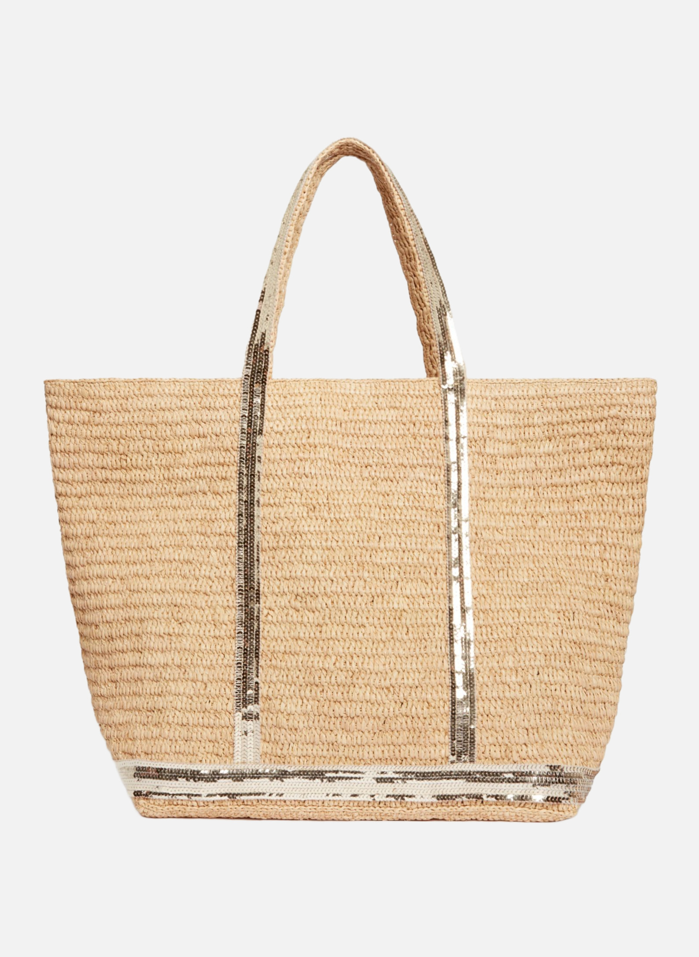 Cabas XL En Raphia et Sequins Or VANESSA BRUNO Doré