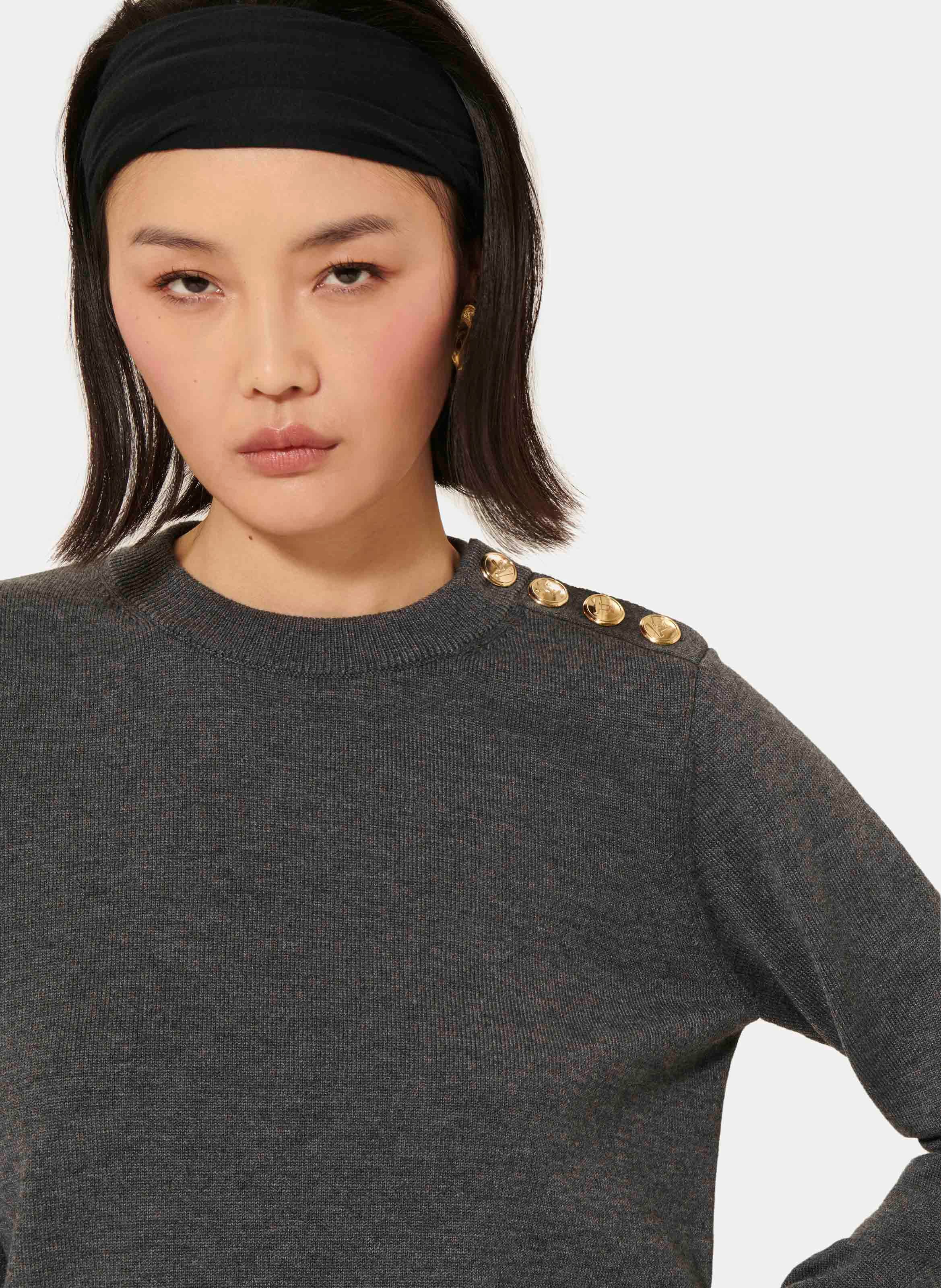 Pull prunette TARA JARMON Gris