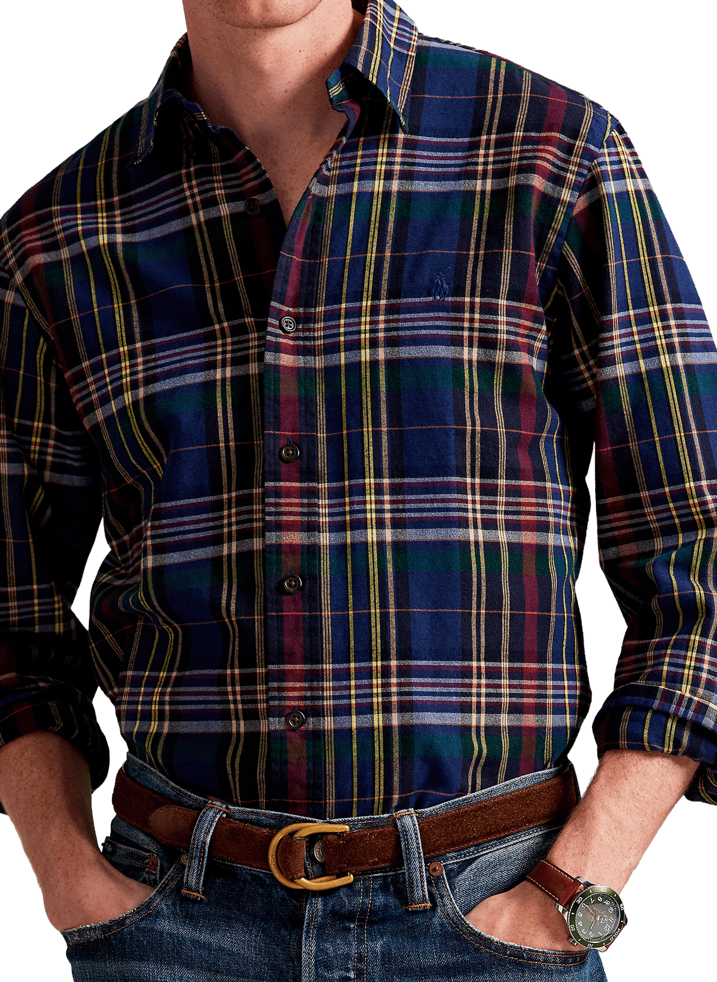 Chemise à carreaux en coton POLO RALPH LAUREN Multicolore