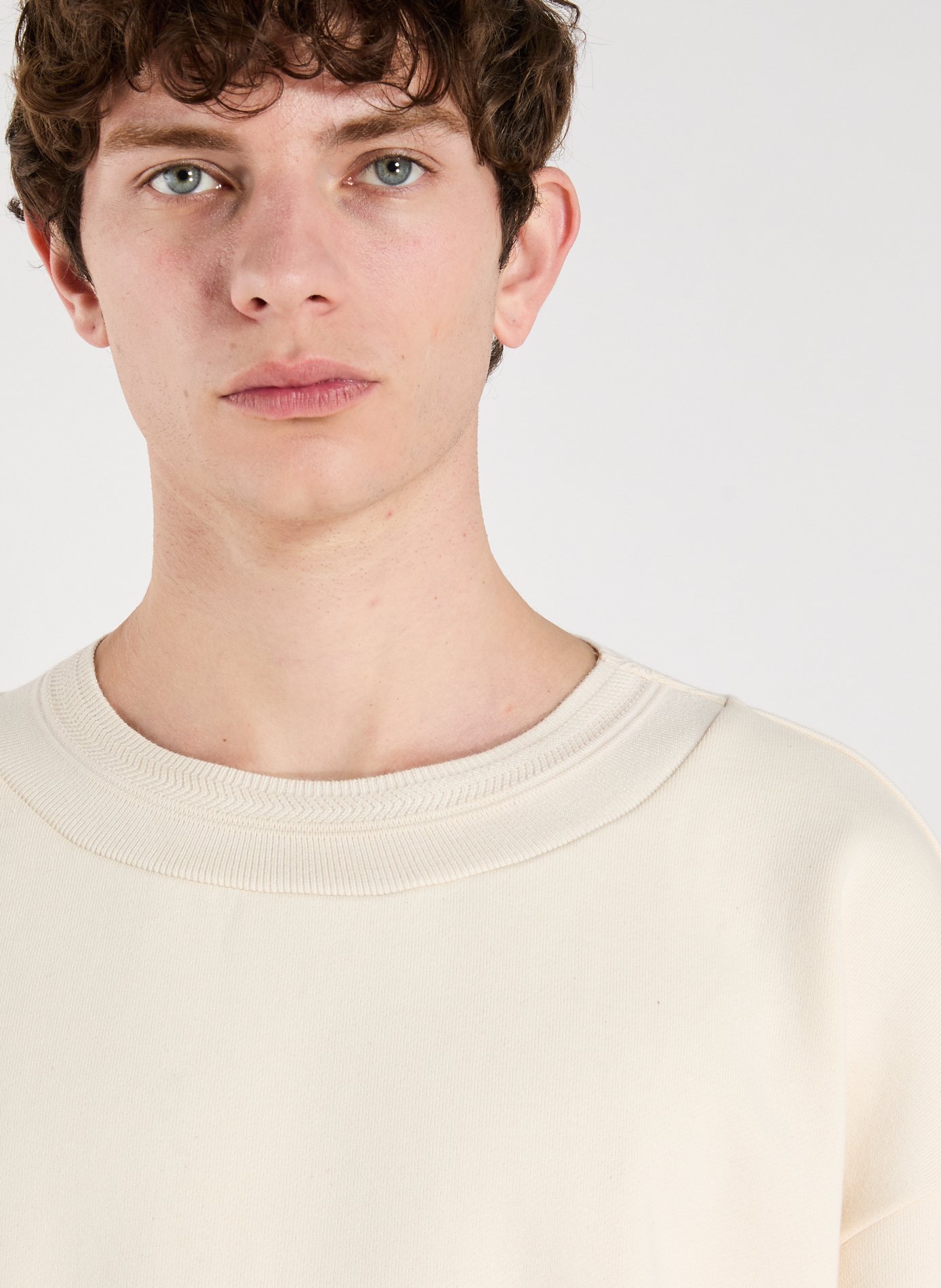 Round-neck cotton sweater in large size MERELY MADE Brown