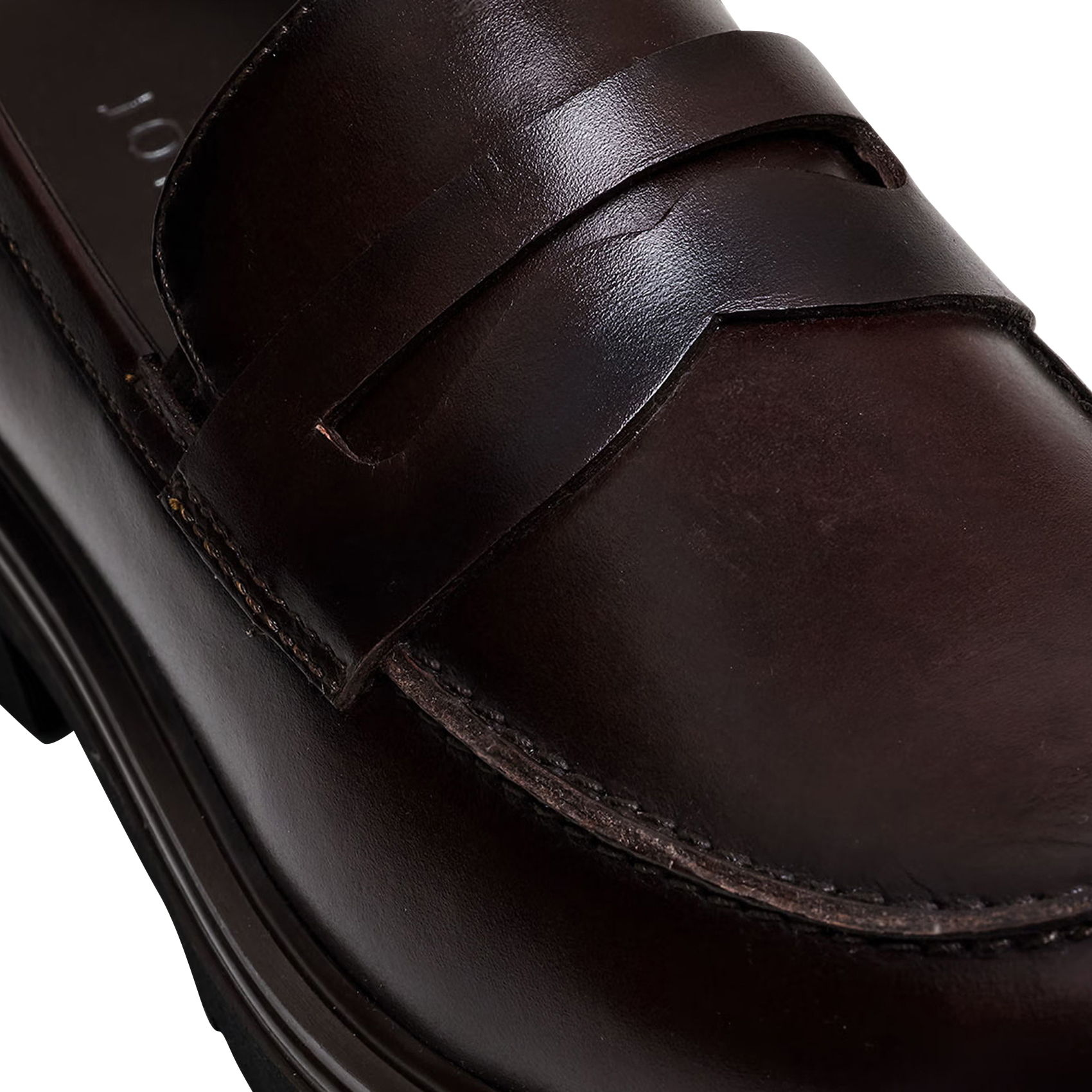 Mocassins en cuir arlo Rouge